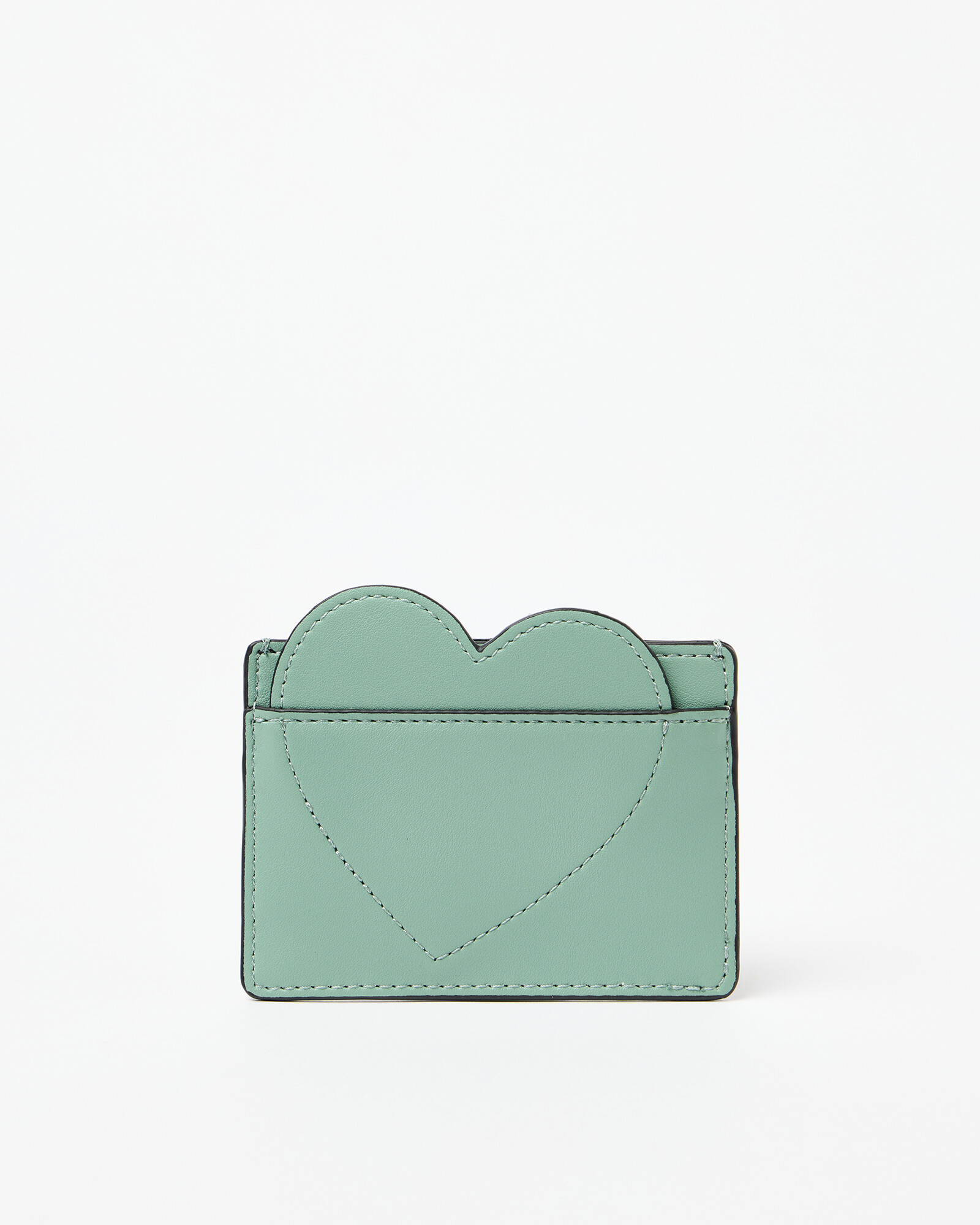 Heart Sage Green Credit Card Holder