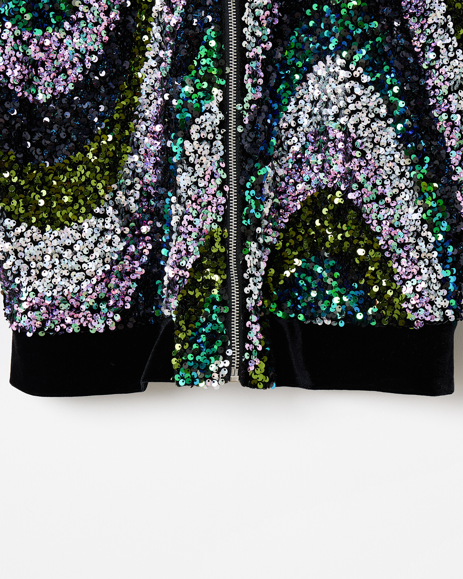 Black Wave Sequin Bomber Jacket Oliver Bonas IE
