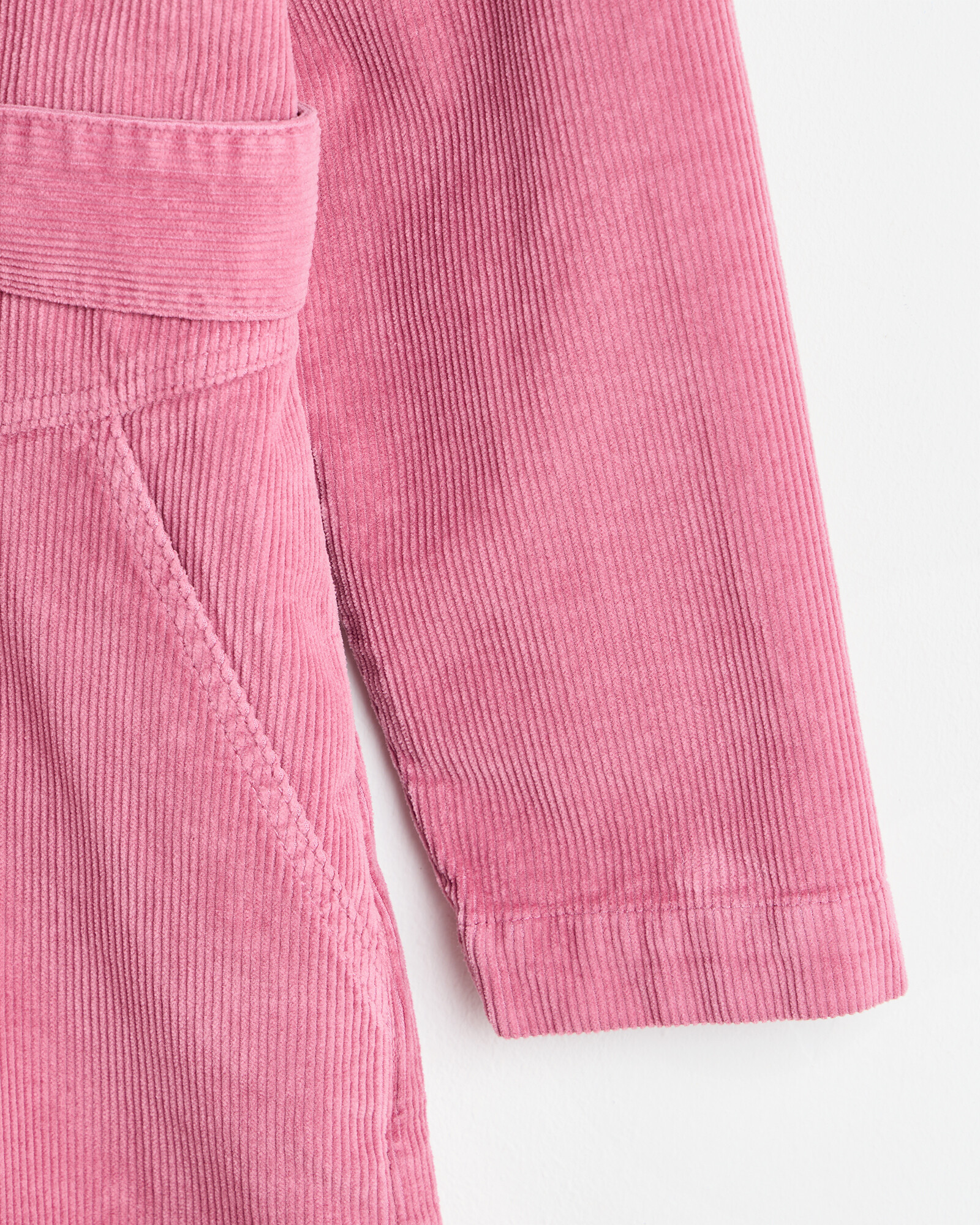 Blush Pink Corduroy V-Neck Mini Dress