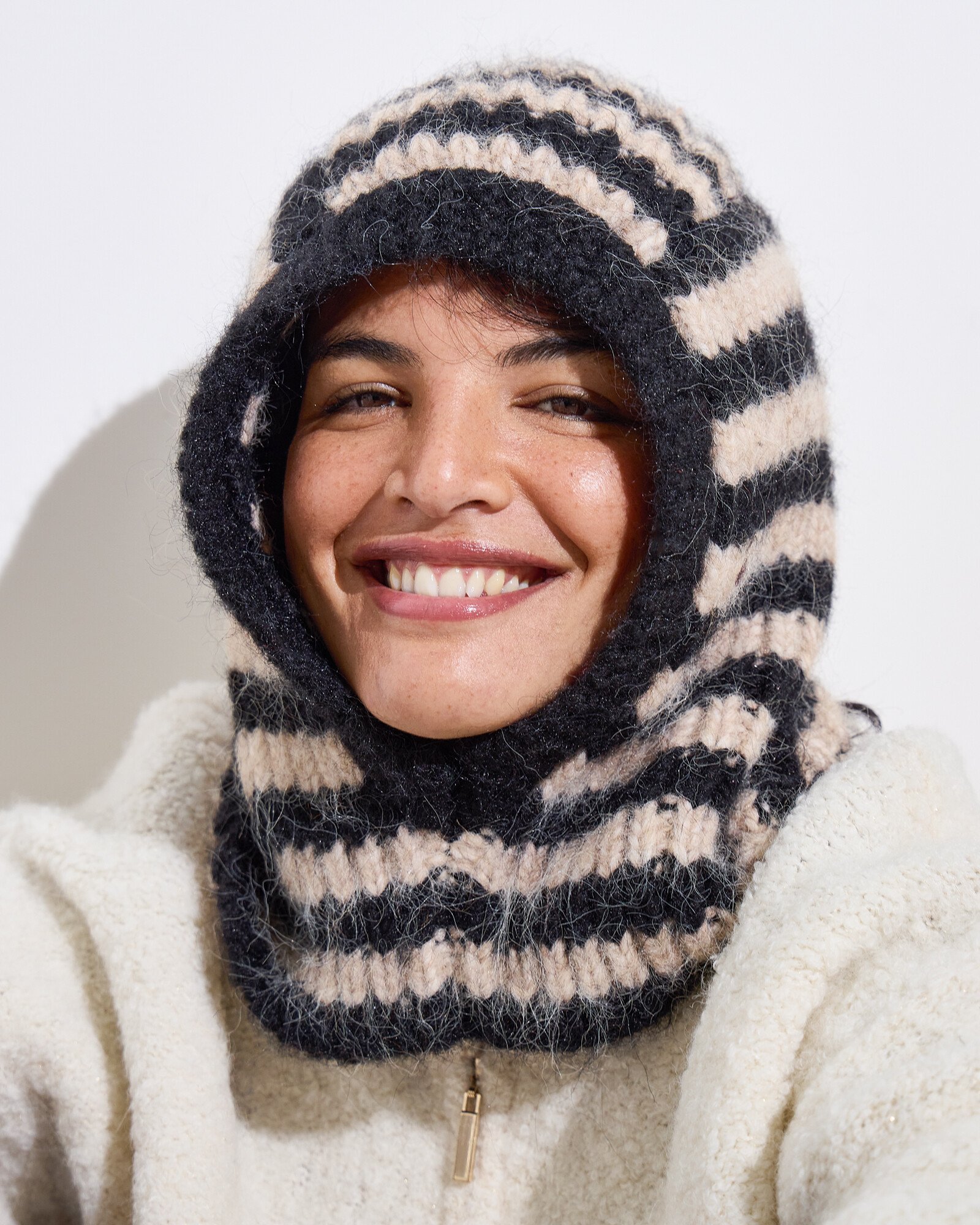 トップス andmary Leo hood knit set color black Andmary Leo hood knit set ニット 黒