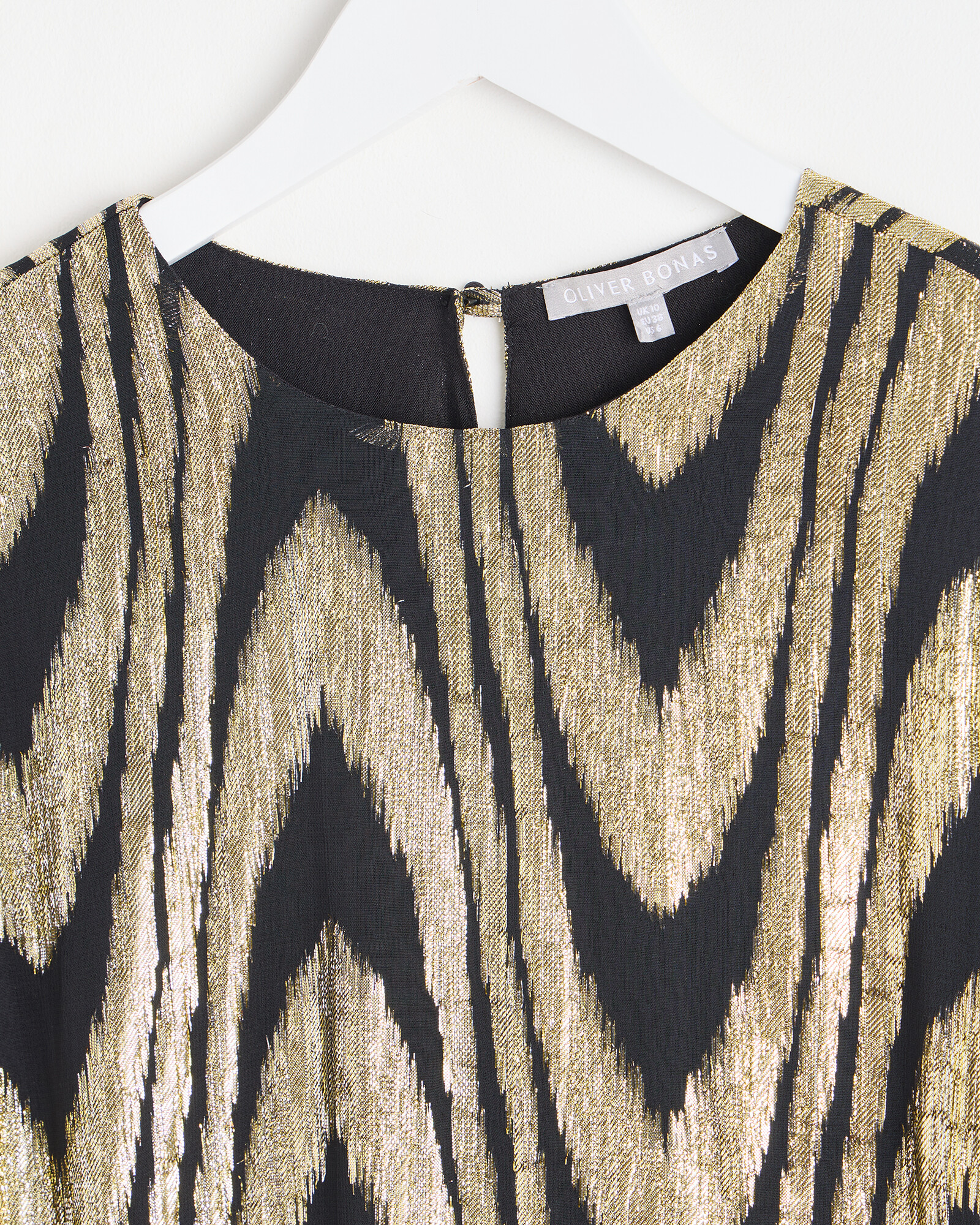 Golden Wave Mini Shift Dress Oliver Bonas IE