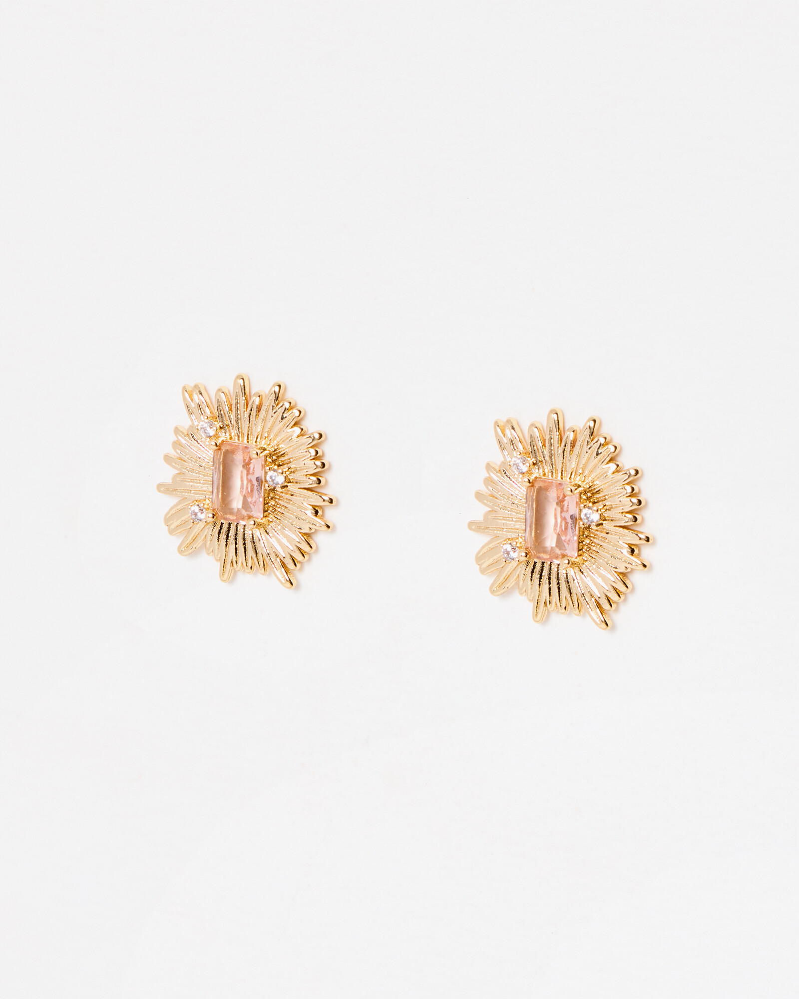 Kirby Sunburst Stone Inlay Stud Earrings Oliver Bonas
