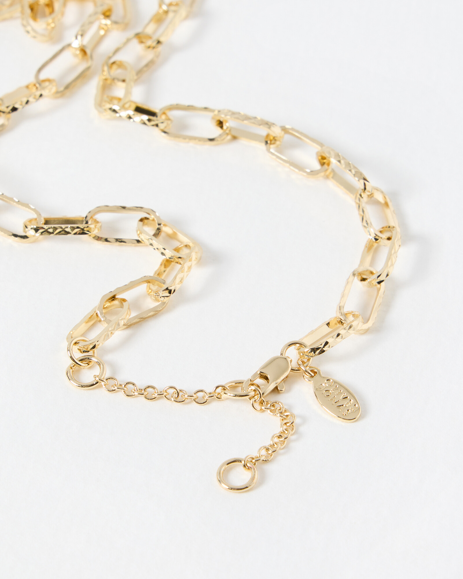 Milana Oval Links Gold Tone Chain Necklace Oliver Bonas