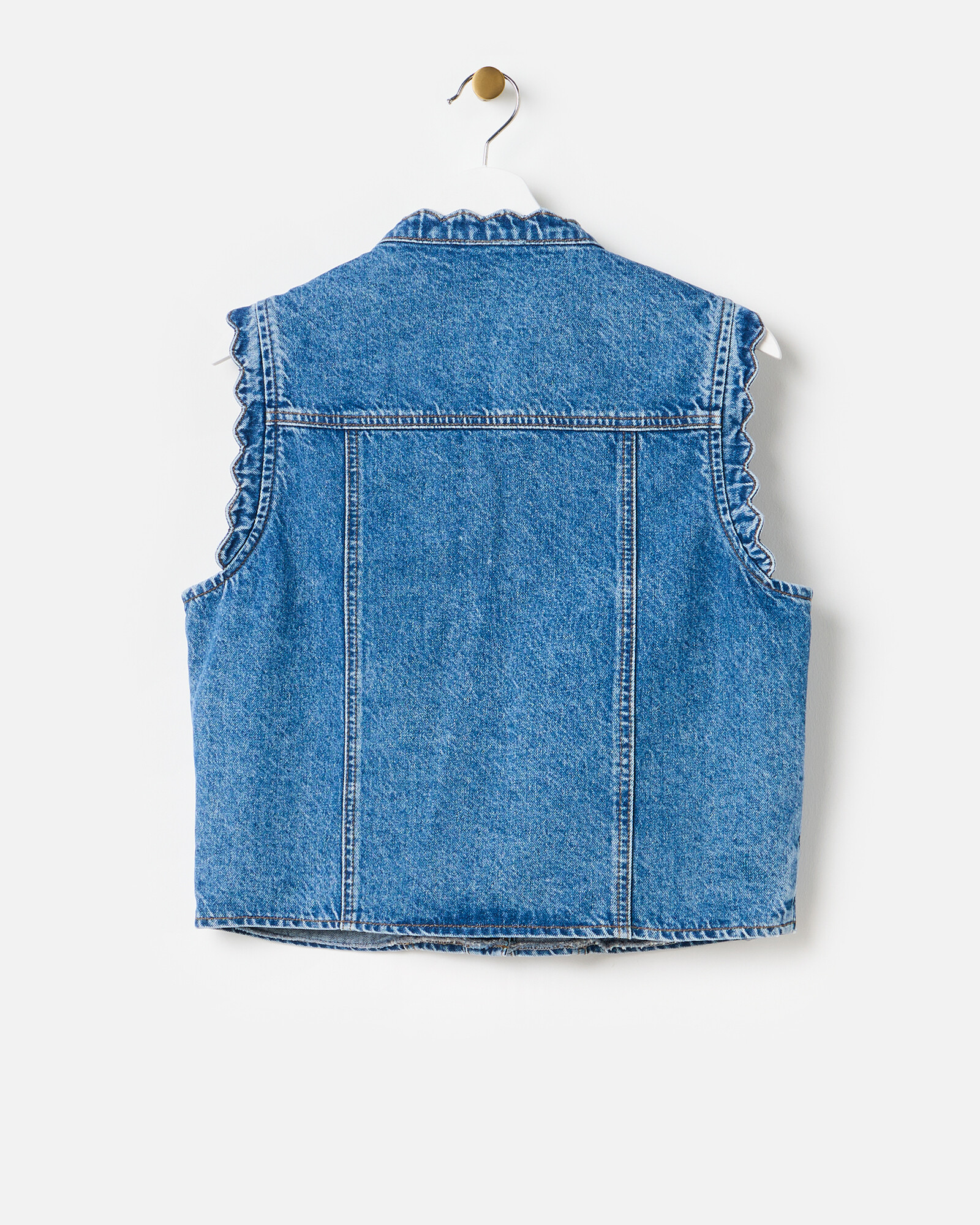 Blue mermaid sleeveless jacket