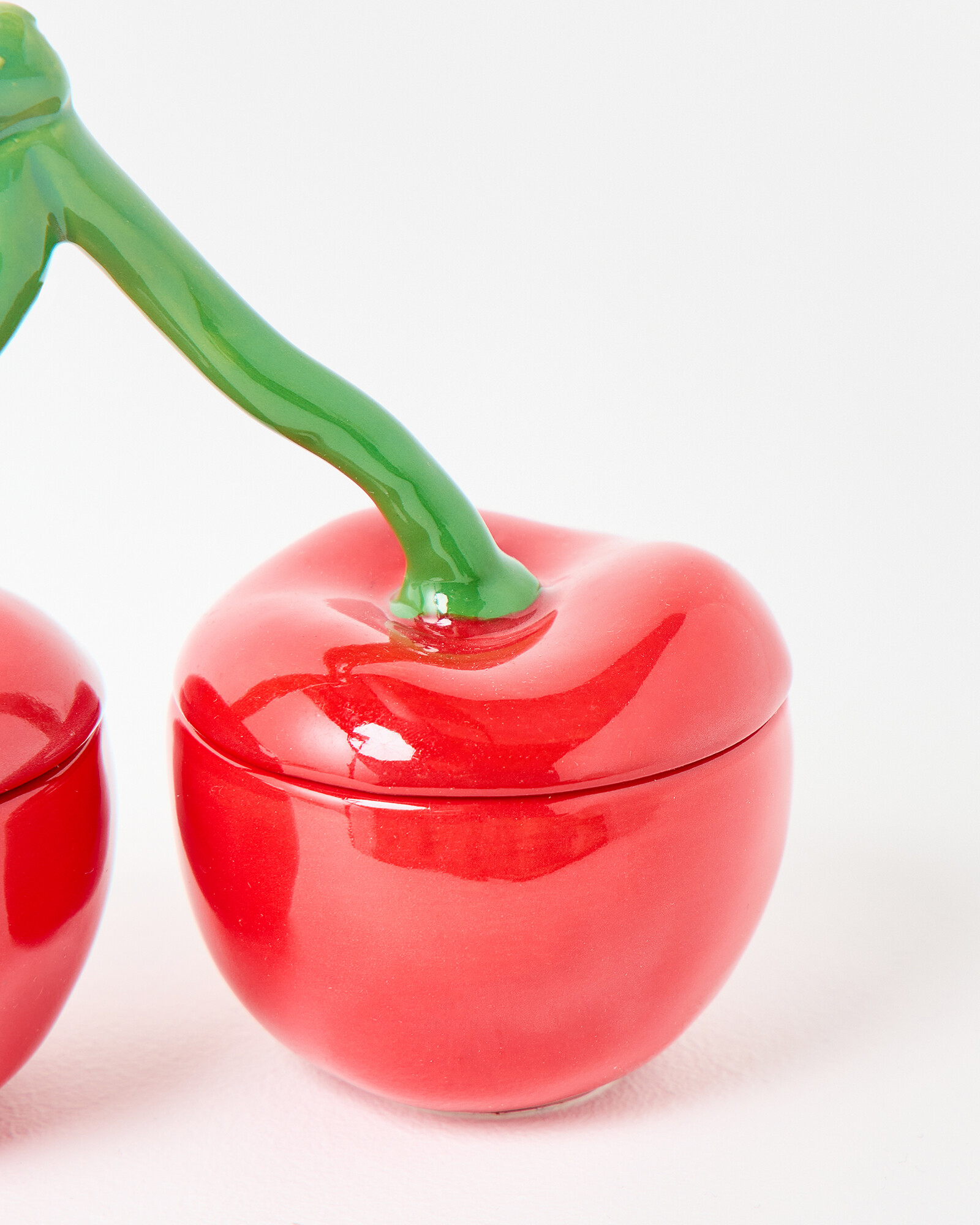 Cherry Ceramic Black Cherry & Amberwood Scented Candle Duo Oliver Bonas