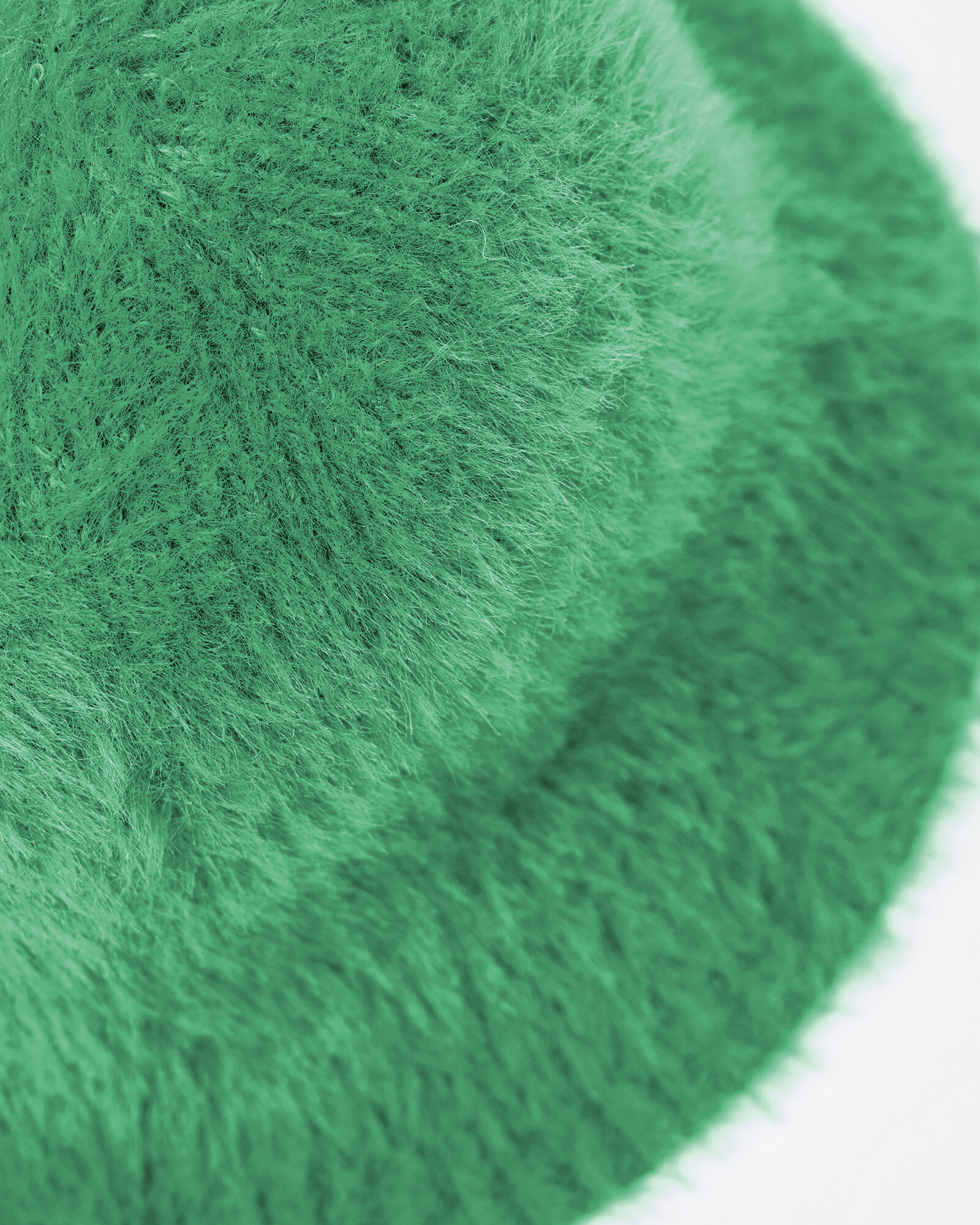 Green Fluffy Knitted Bucket Hat Oliver Bonas US