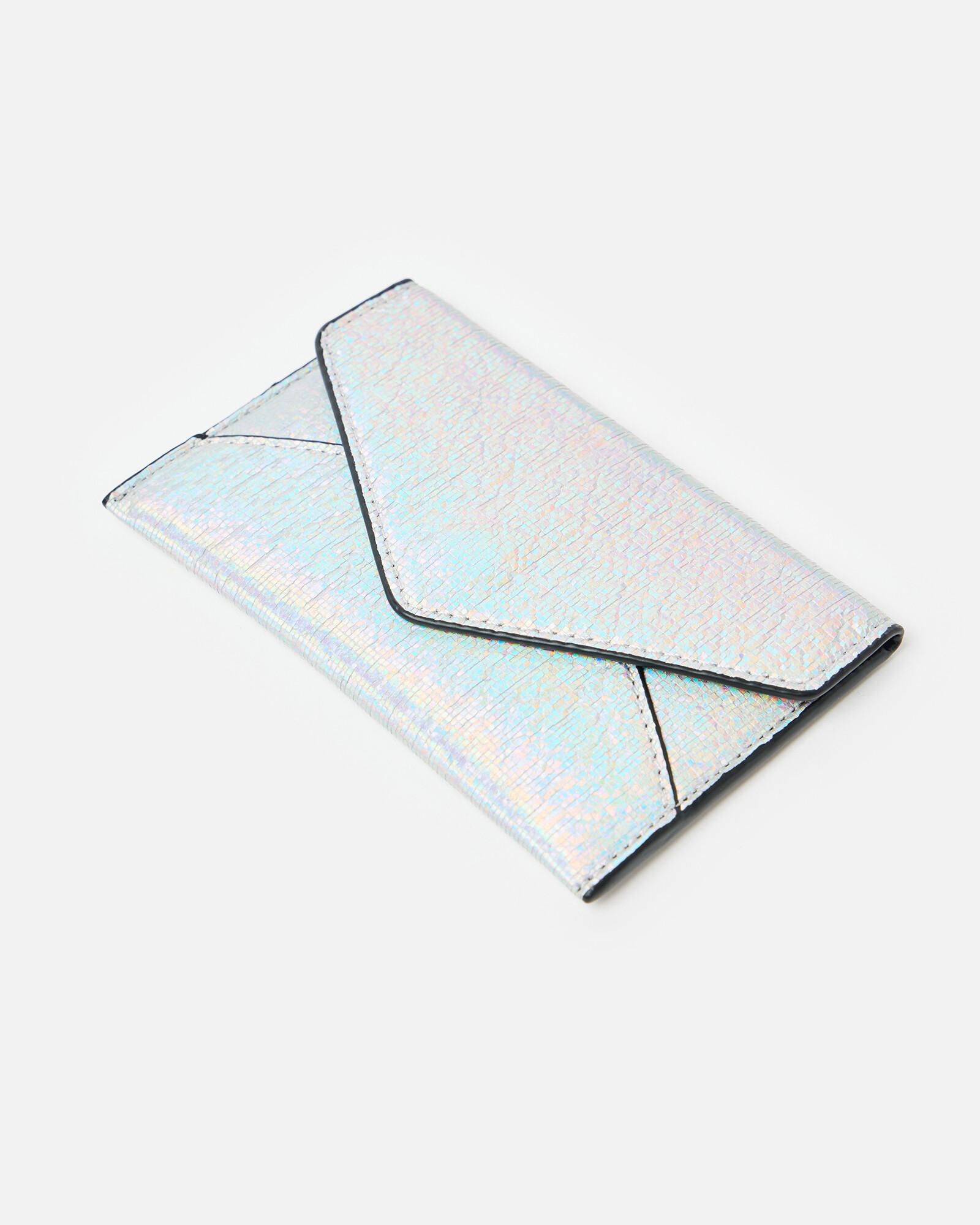 Disco Silver Metallic Card Holder Oliver Bonas