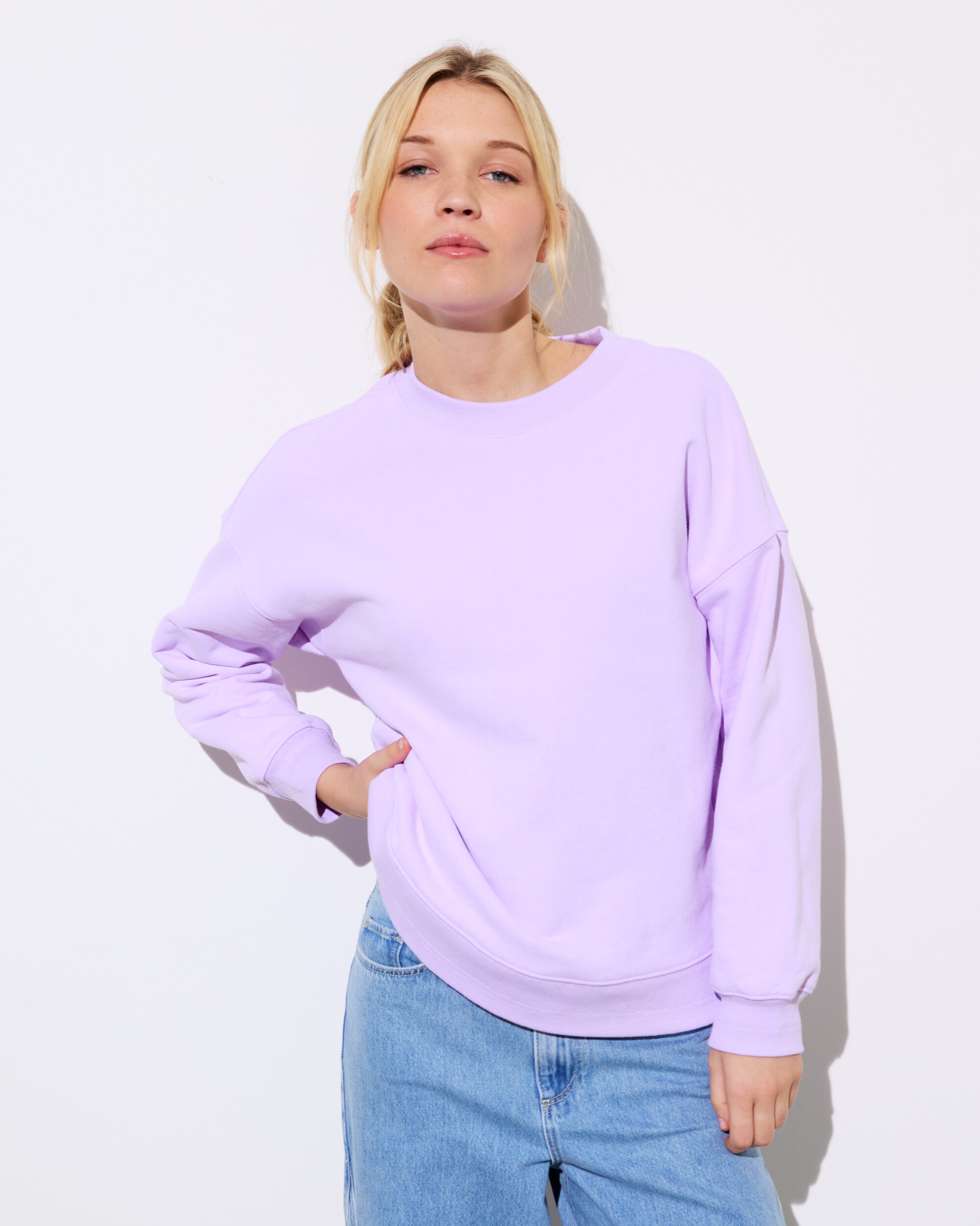After Class Longline Sweatshirt Purple main image 1