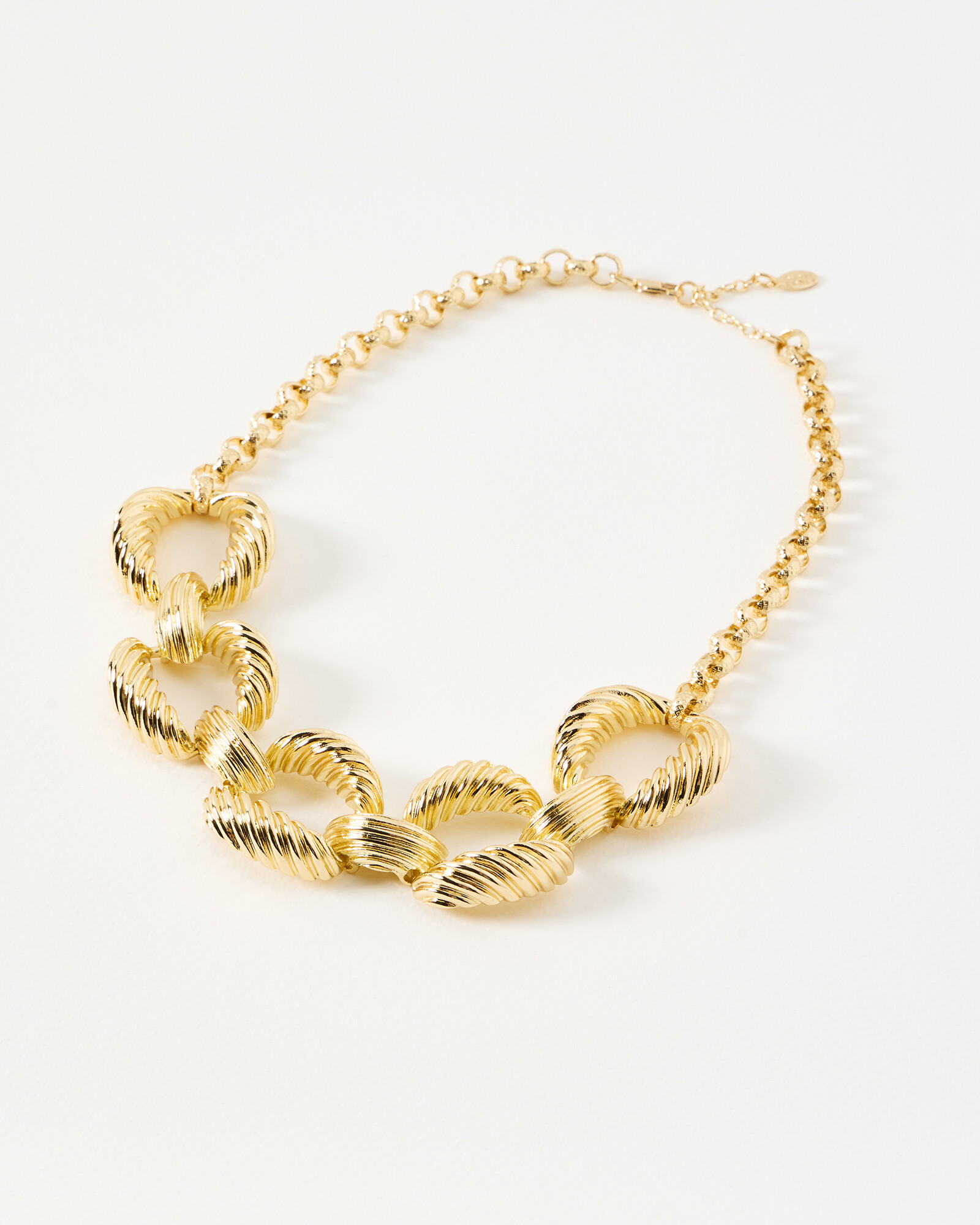 Delorie Twisted Large Oval Loops Collar Necklace