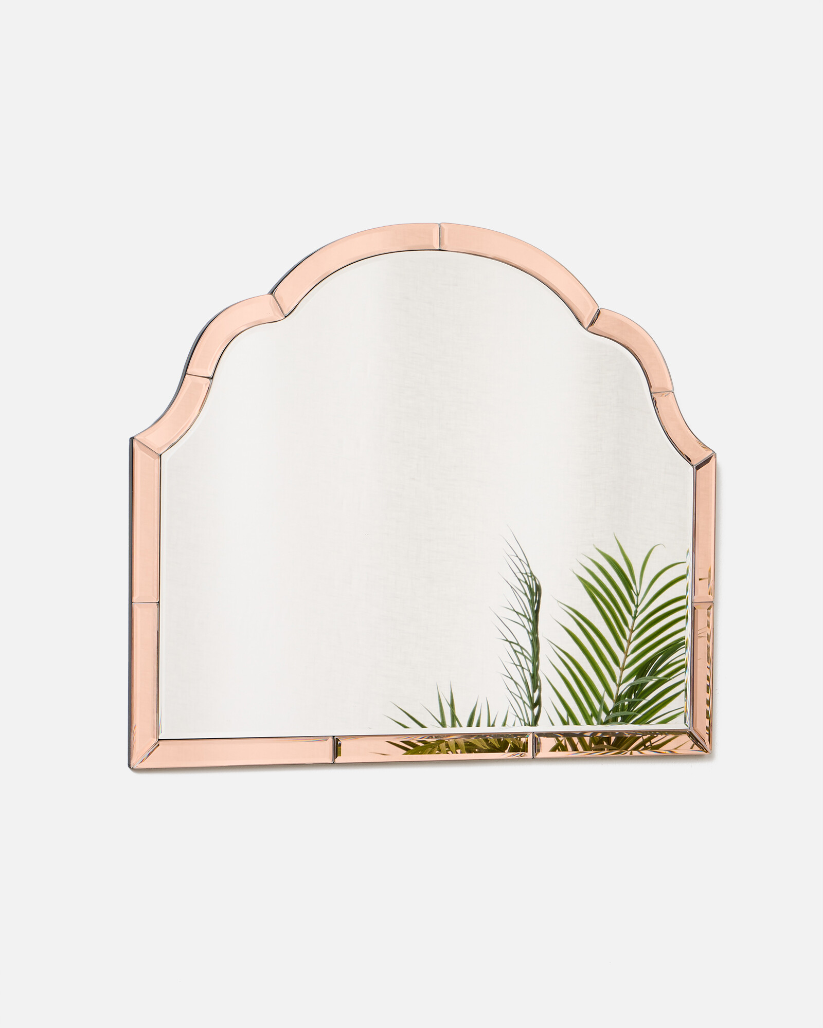 Aurora Pink Curve Glass Wall Mirror