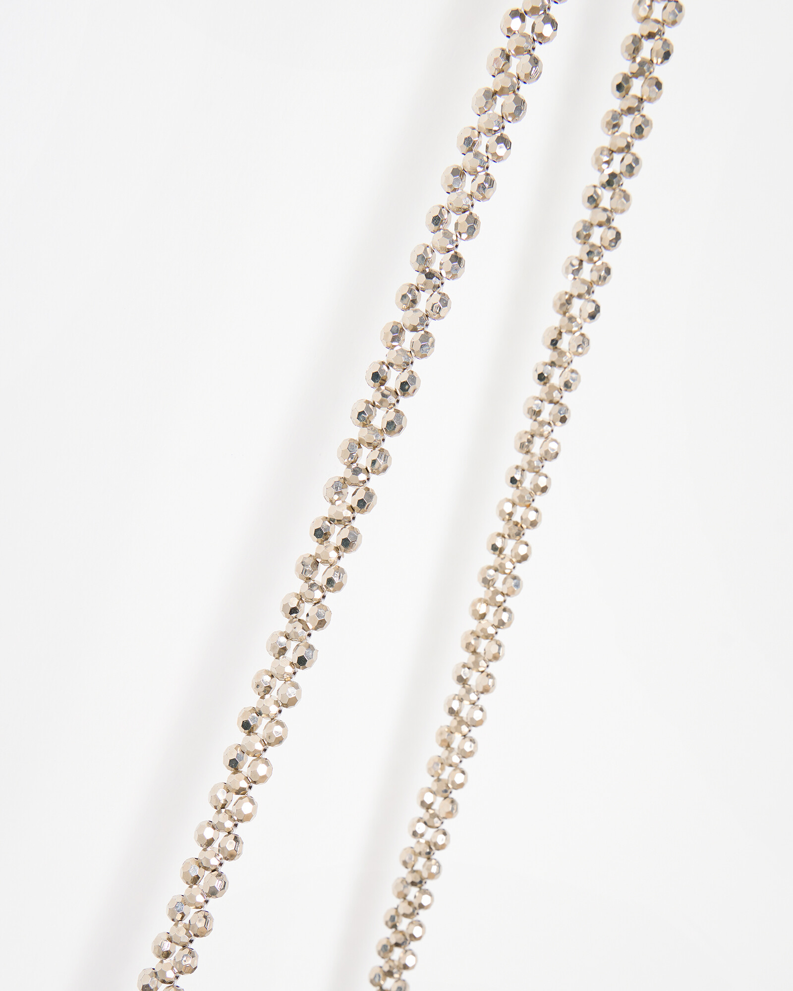 Beaded Silver Heart Crossbody Bag Oliver Bonas