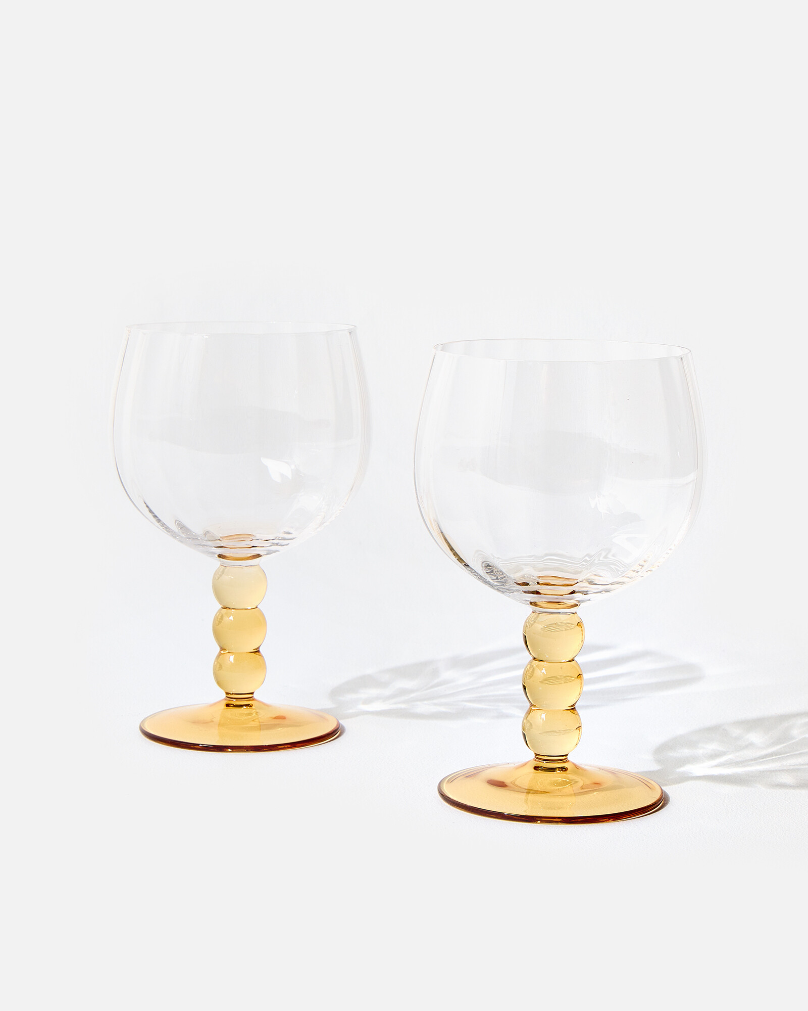 Bobbin Yellow Gin Glasses Set of Two