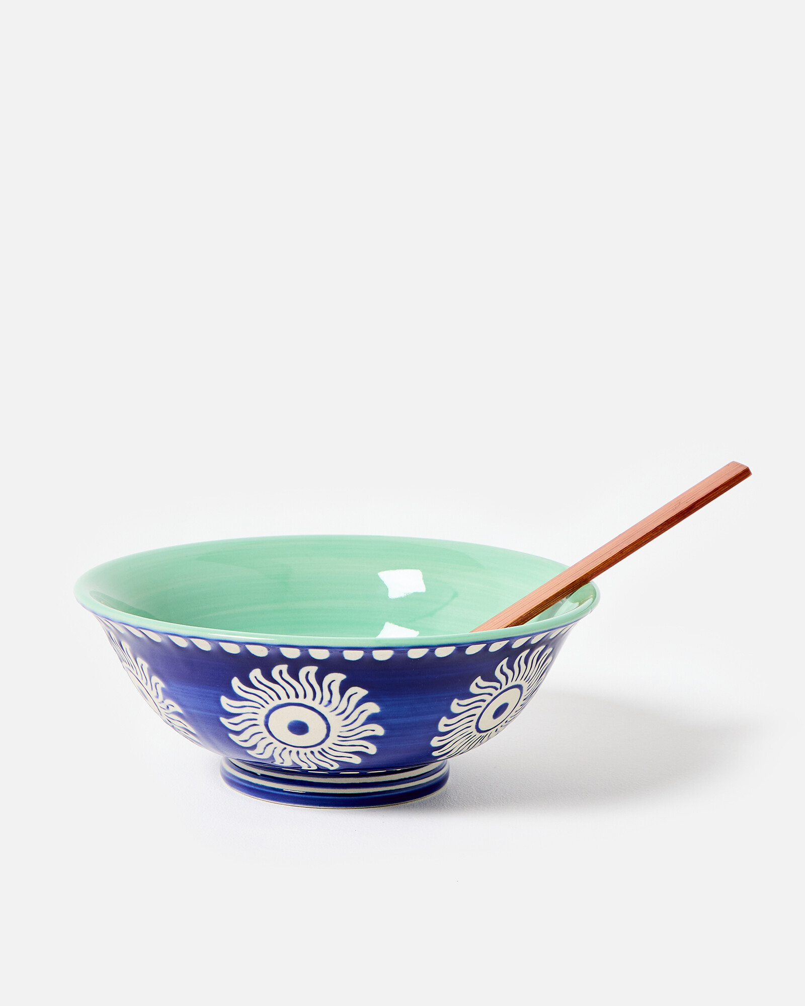 Blue Soleil Ramen Bowl & Wooden Spoon