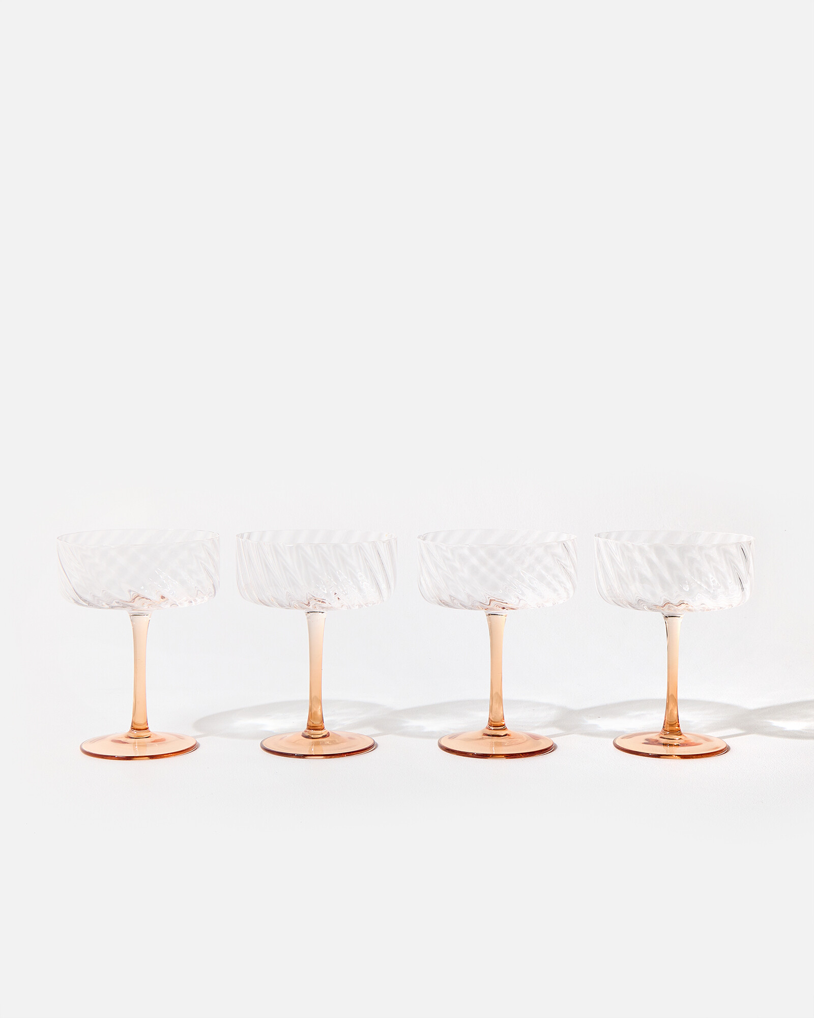 Amira Ribbed Champagne Saucers Set of Four