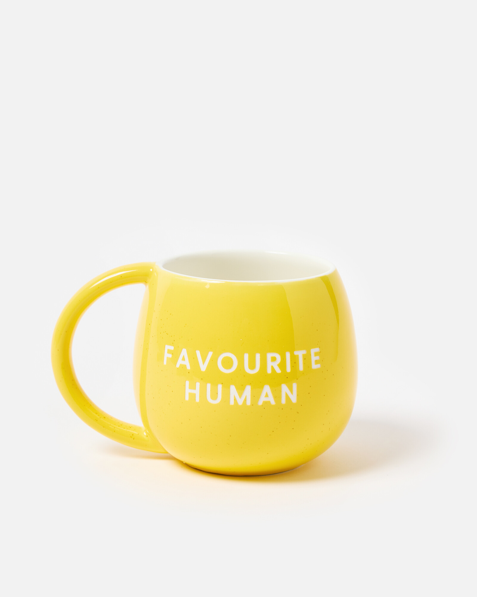 Favourite Human Yellow Ceramic Mug