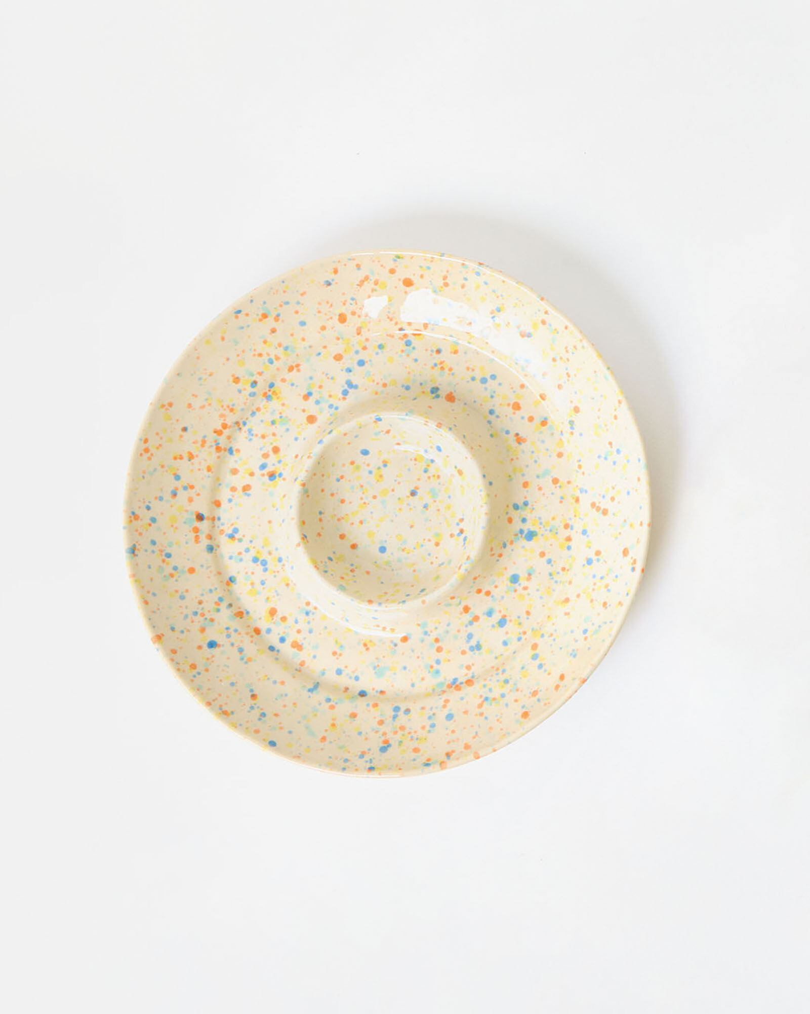 Tami Splatter Ceramic Chip & Dip Platter