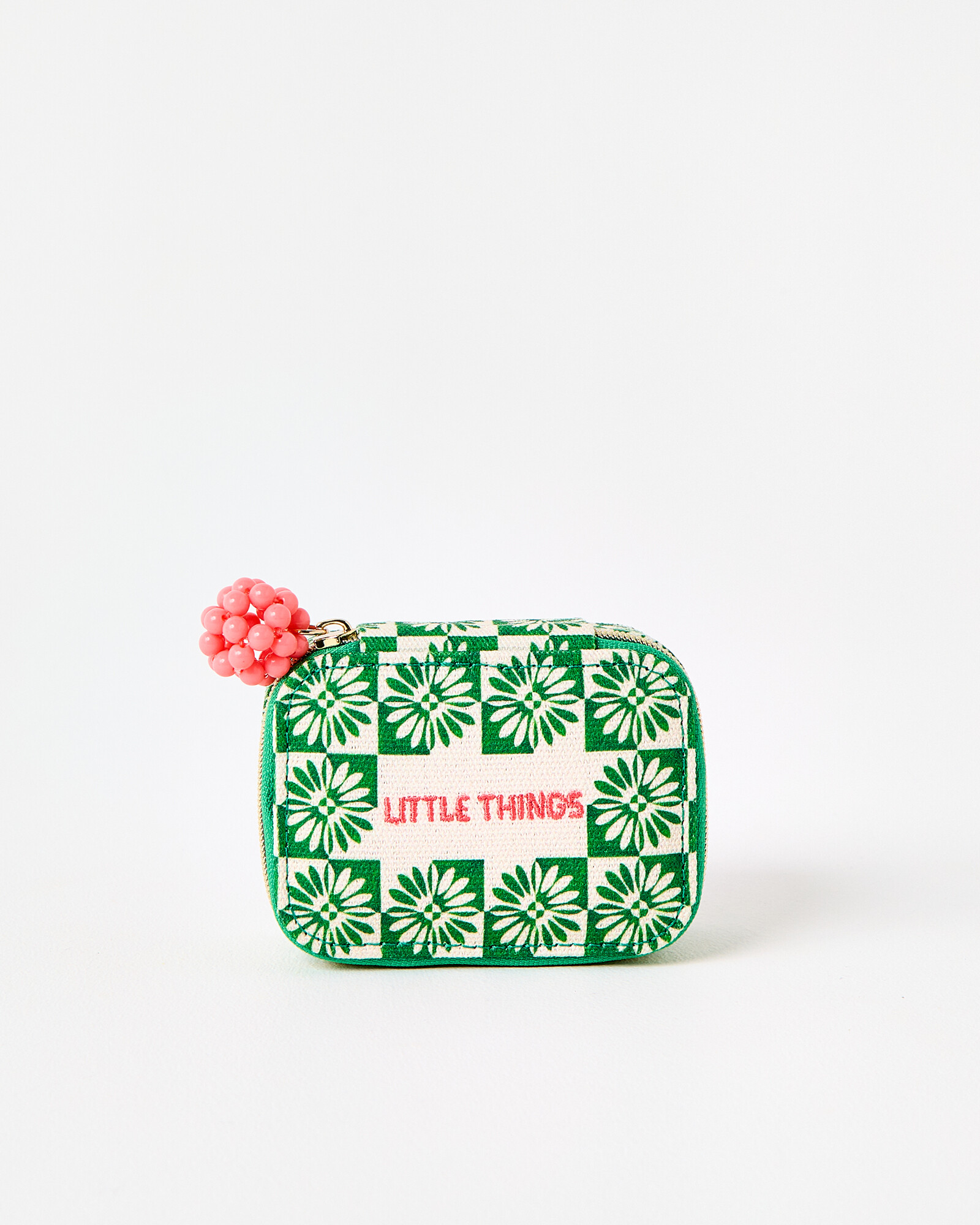 Little Things Green Floral Travel Jewellery Box