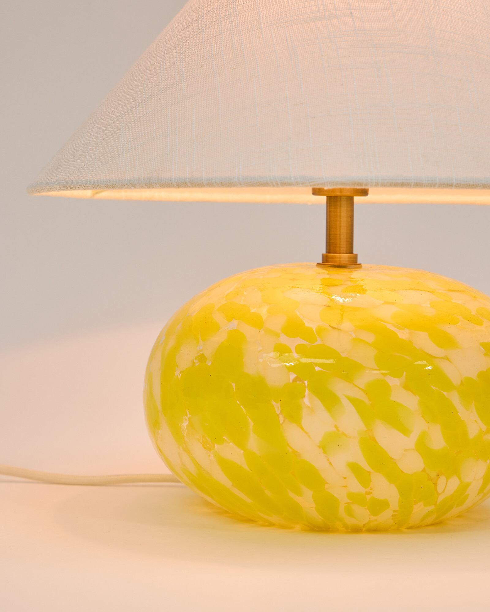 Pintar Yellow Glass Desk & Table Lamp | Oliver Bonas