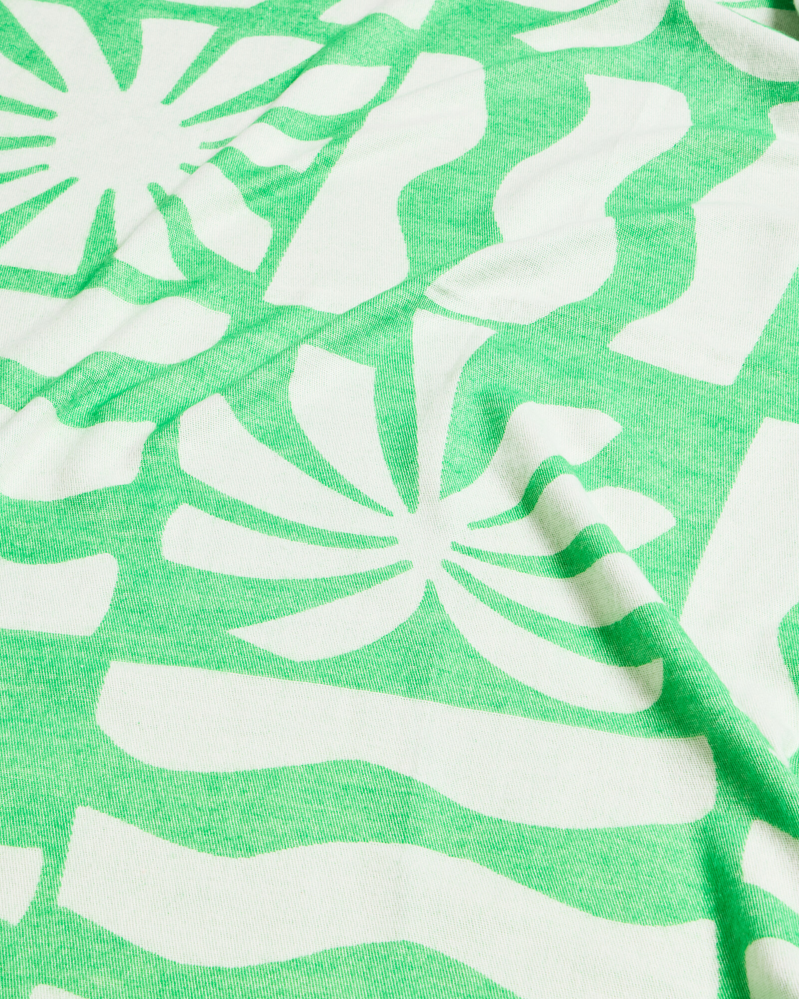Azure Green Palm Tile Jacquard Throw Oliver Bonas