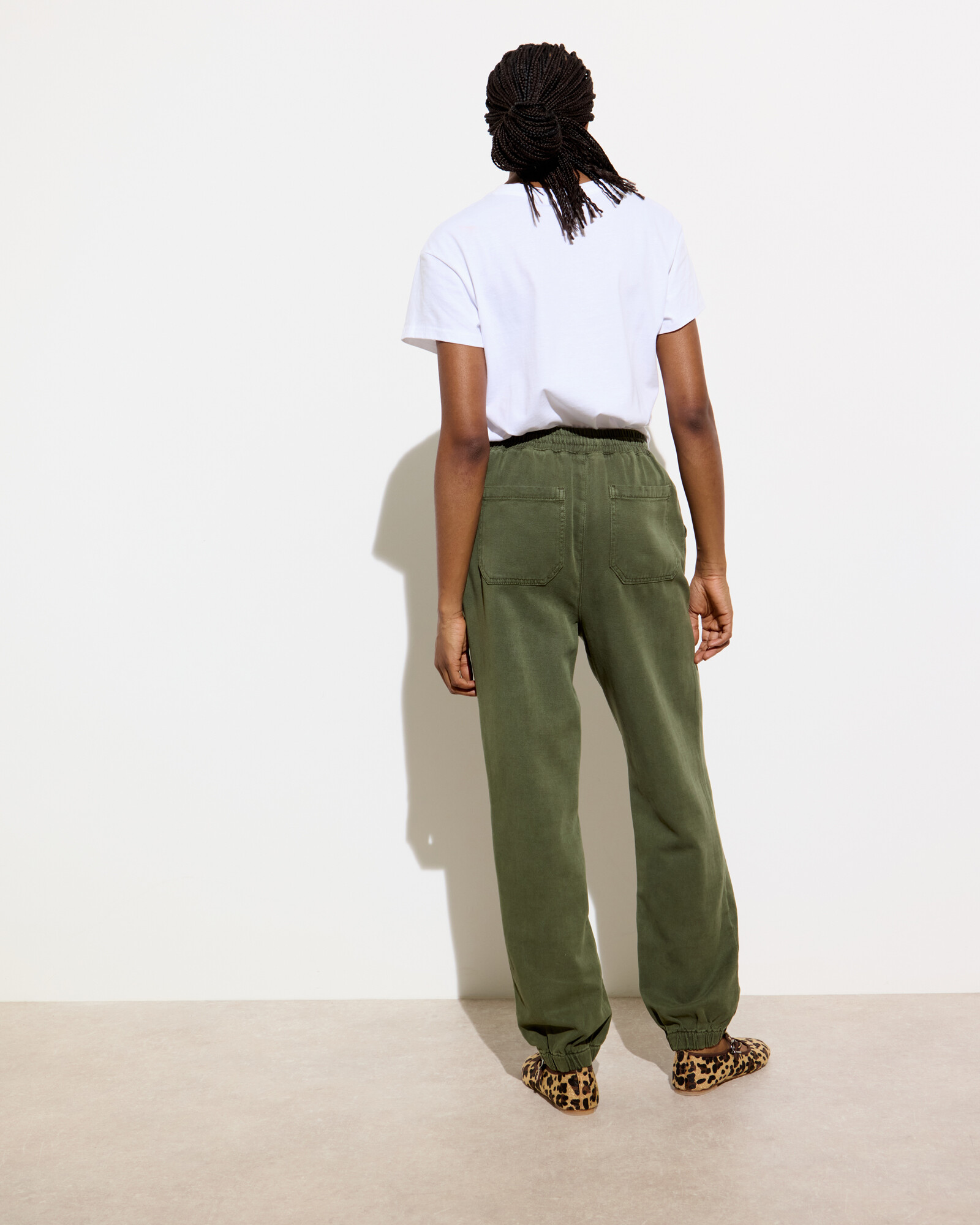 Tights in Khaki Green by Bonjour main image 1