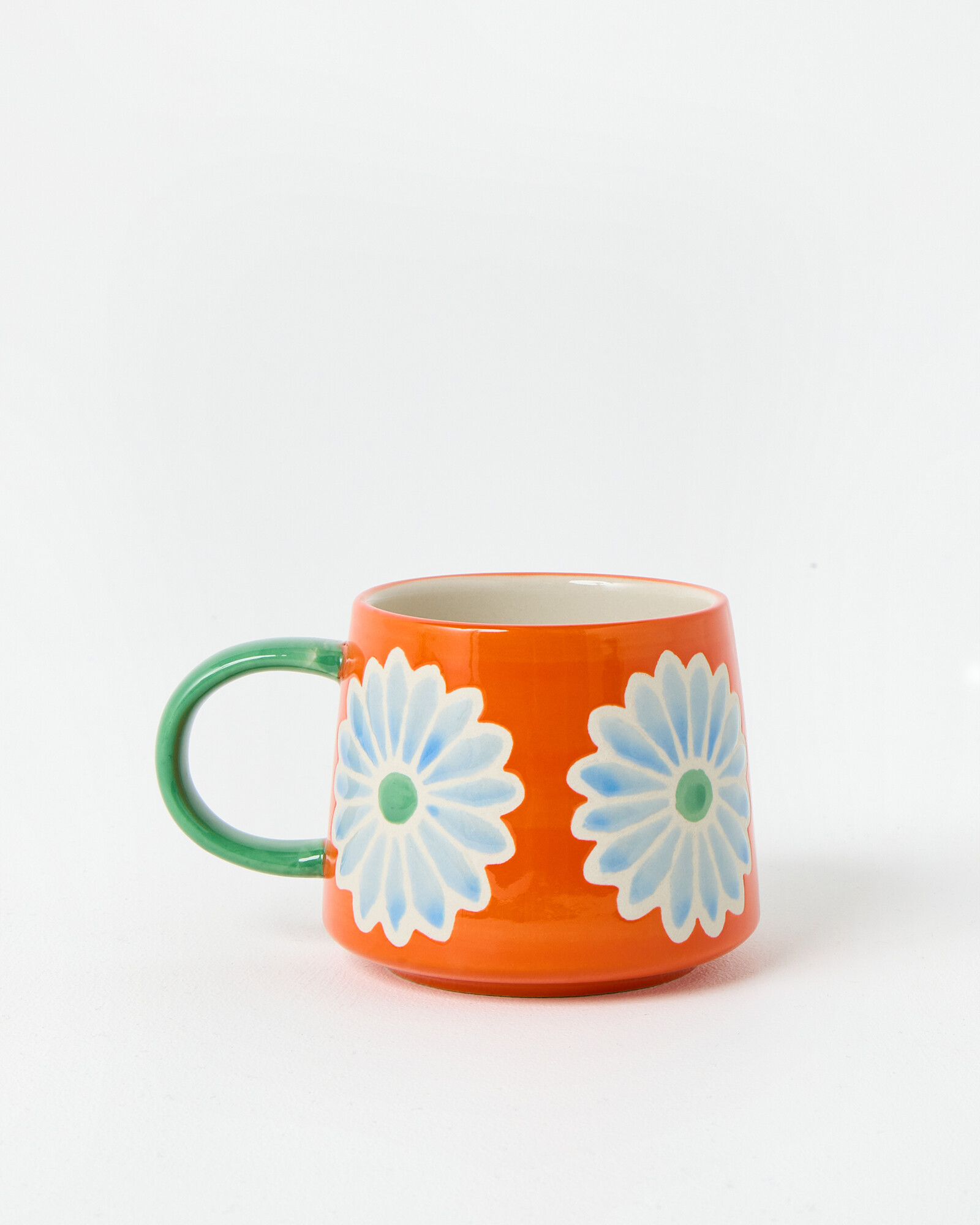 Orange Flower Ceramic Mug