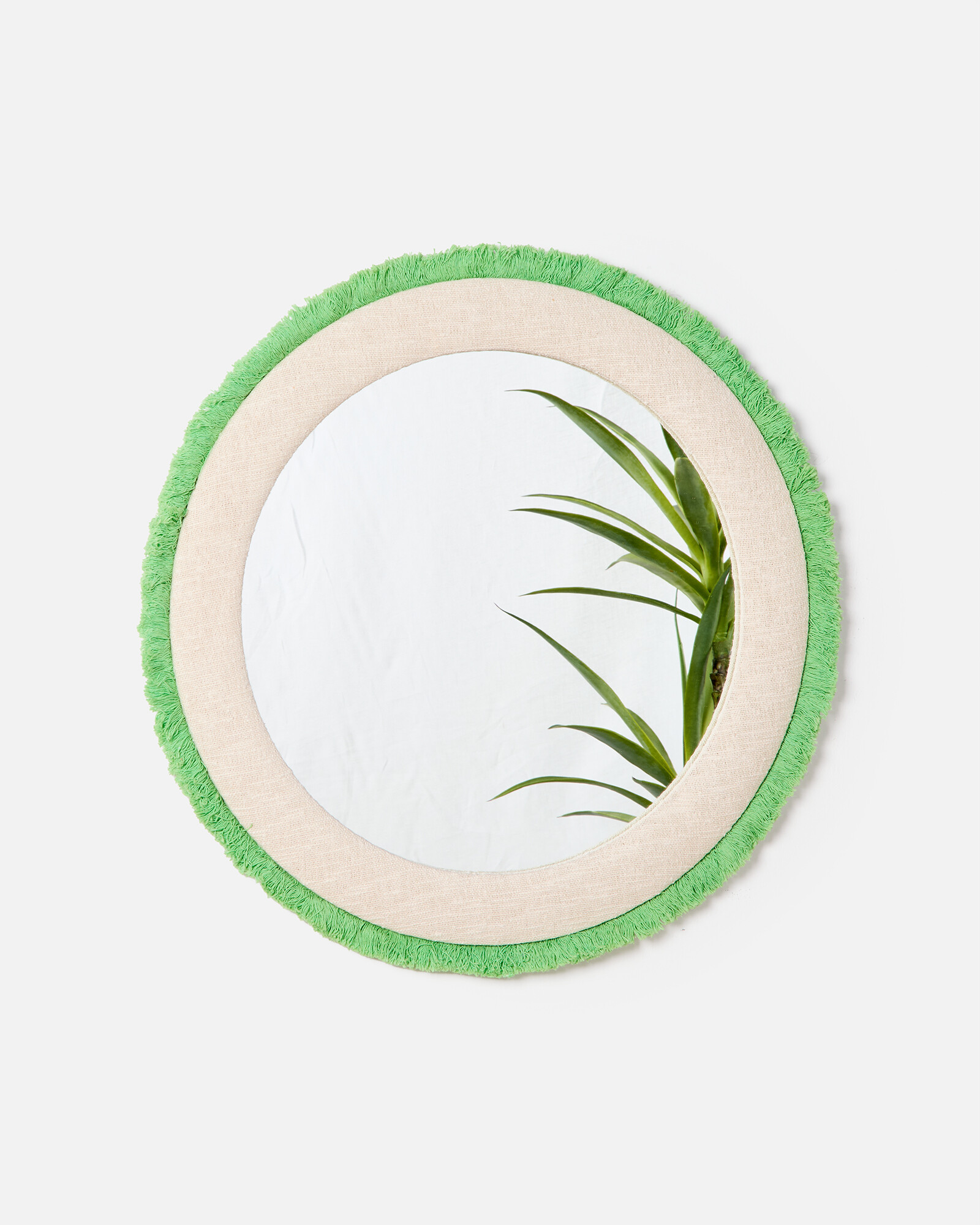 Round Issey Cream Wall Mirror