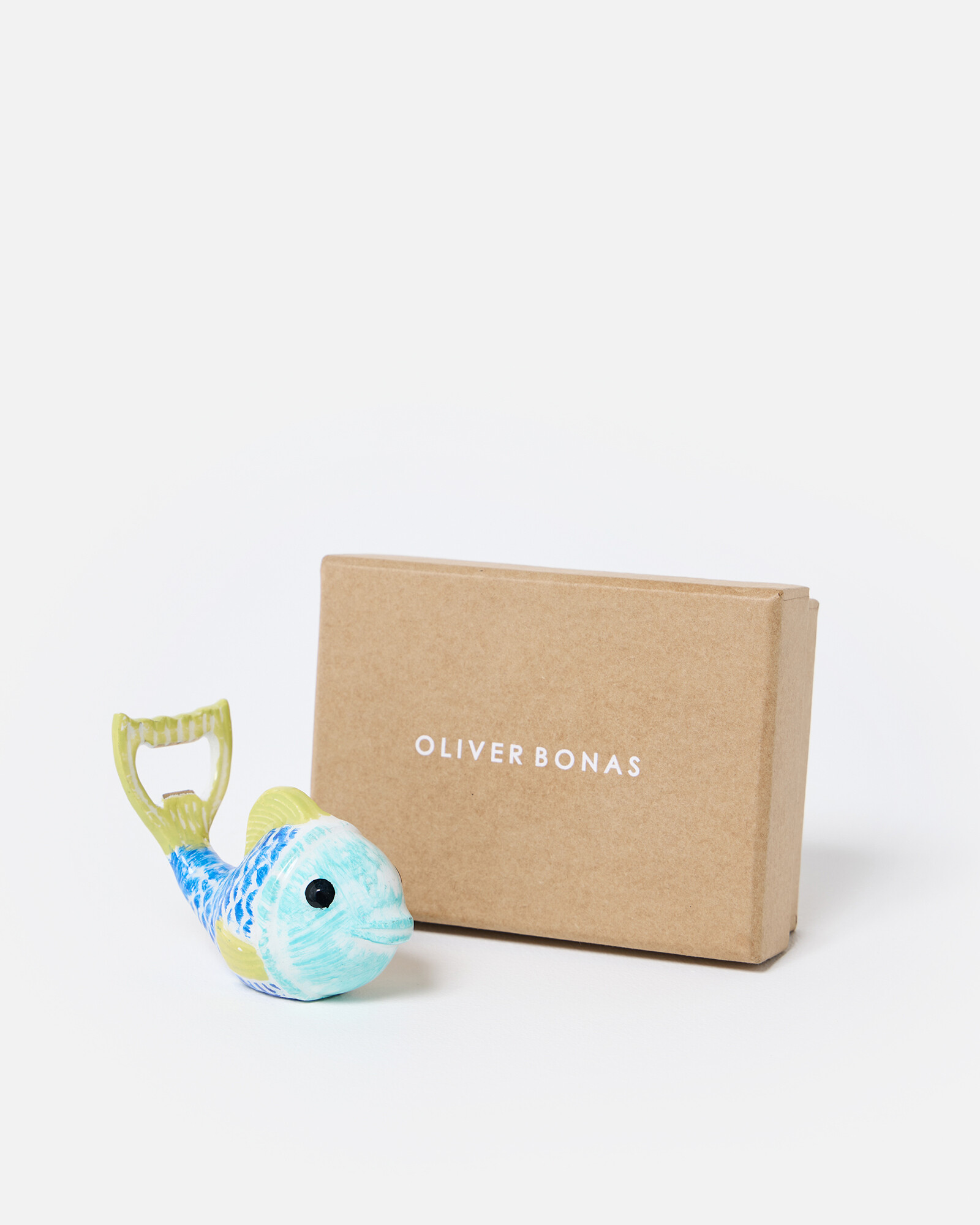 Blue Enamel Fish Bottle Opener