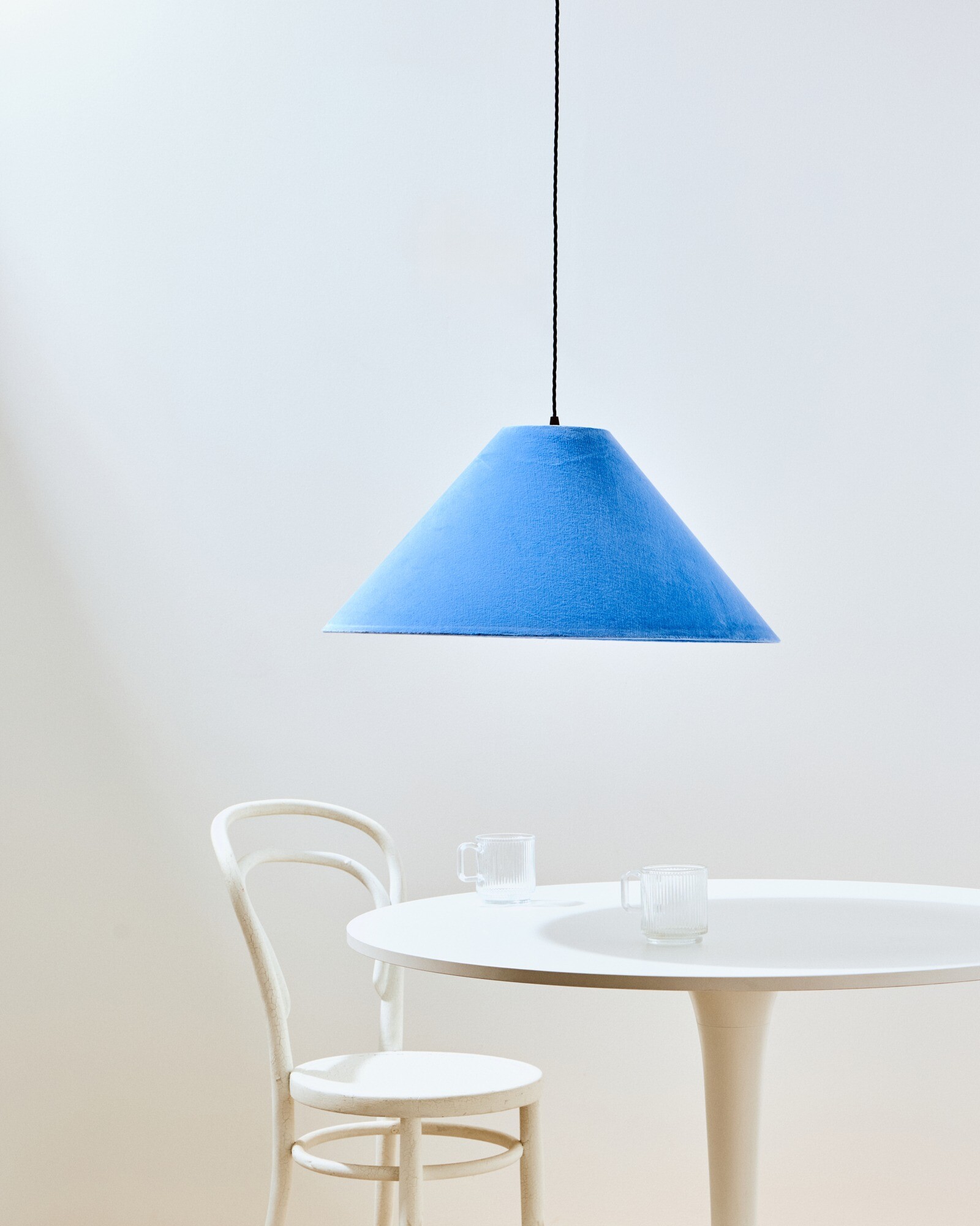 Velluto Blue Velvet Ceiling Lamp Shade