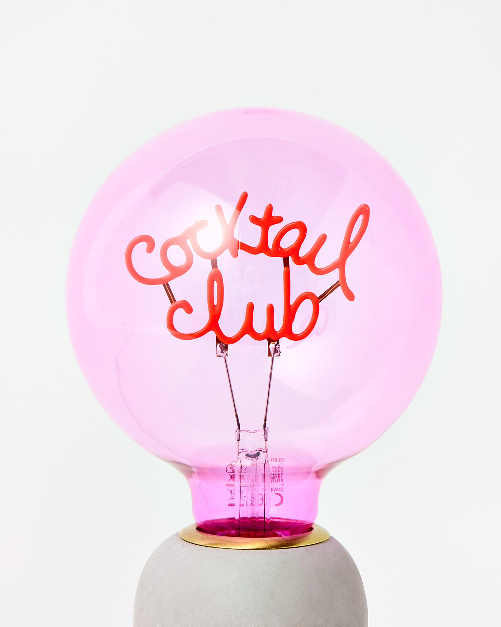 Cocktail Club Pink E27 LED Light Bulb