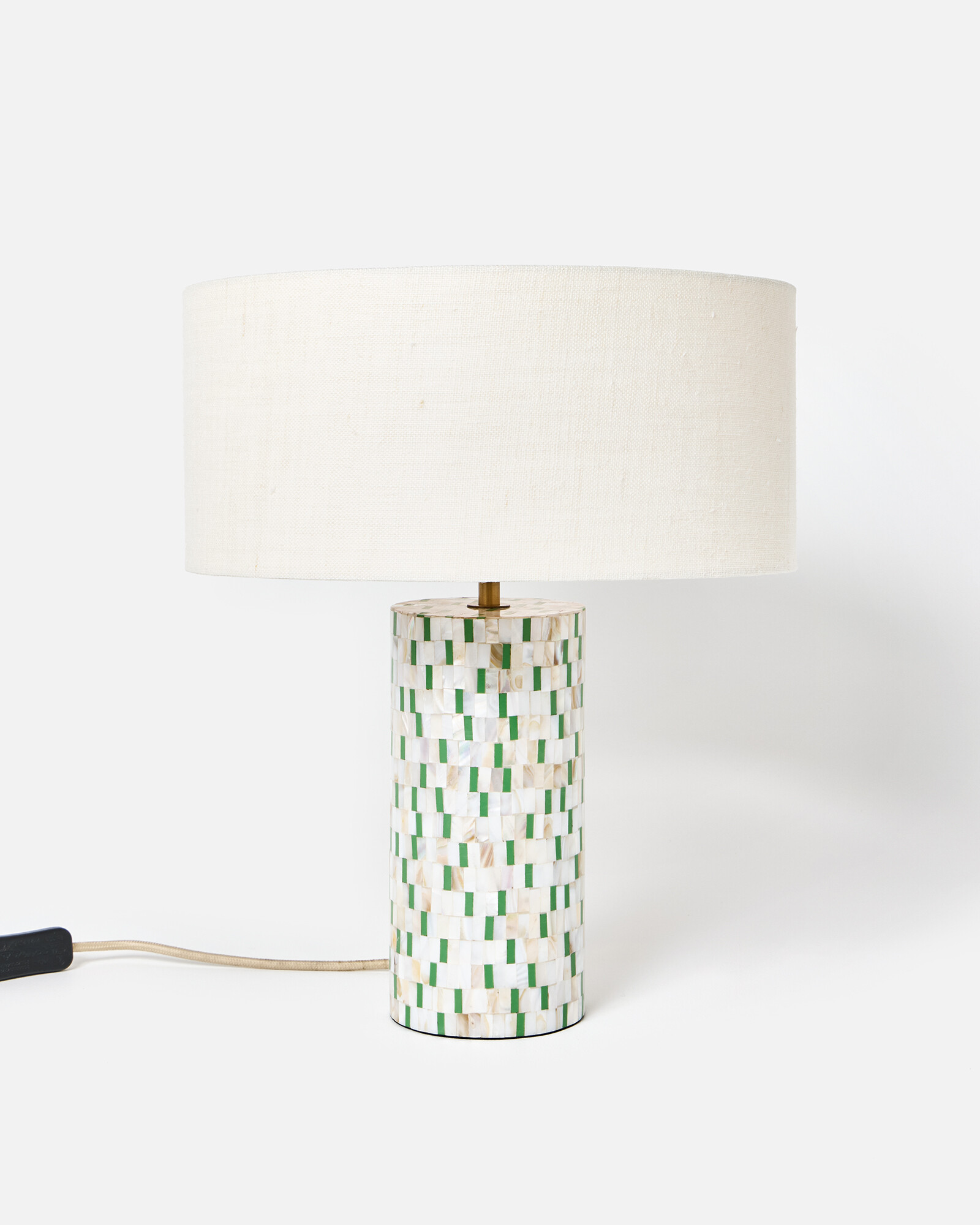 Mother of Pearl Table Lamp Base & Shade