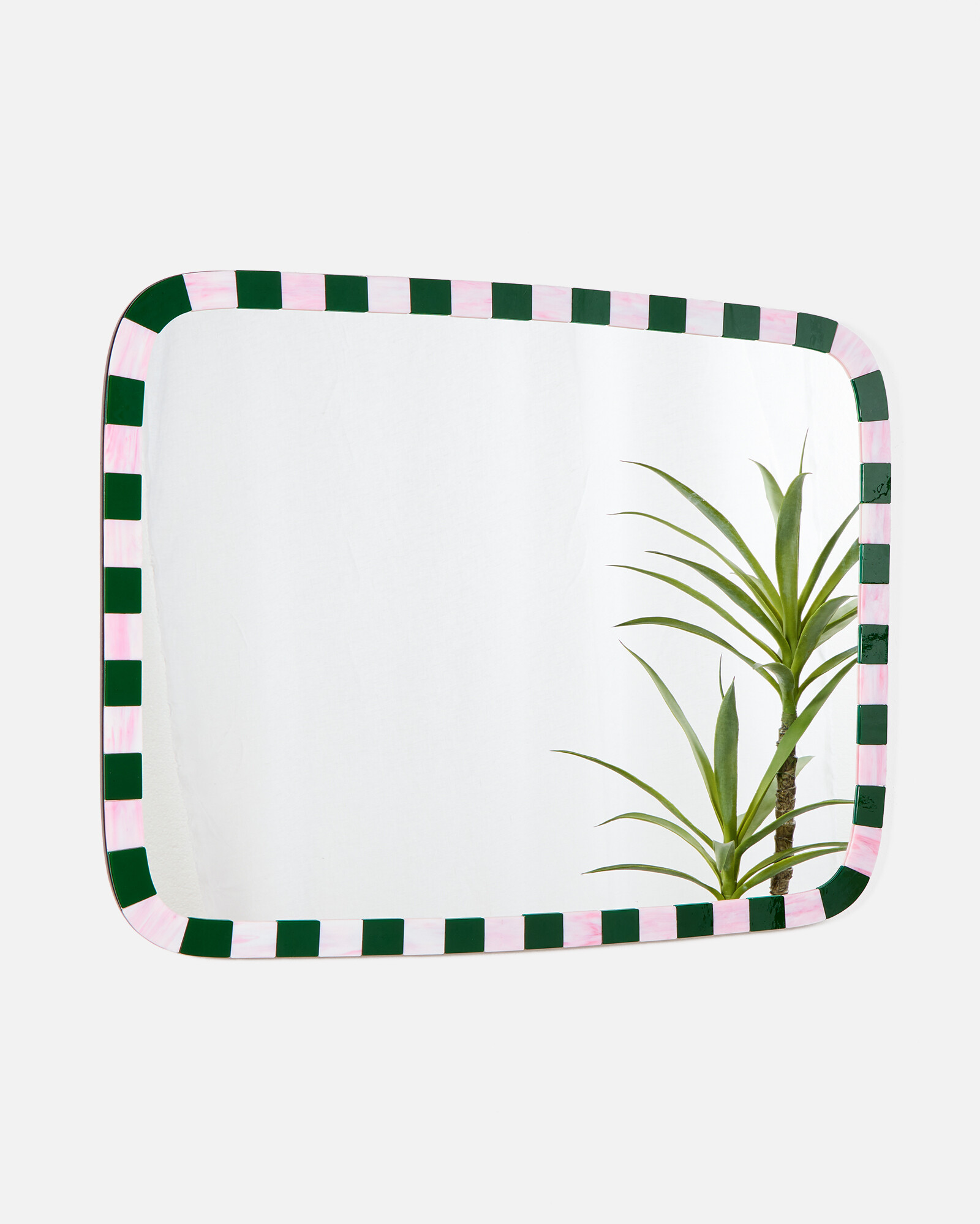 Alyssa Pink & Green Overmantle Mirror