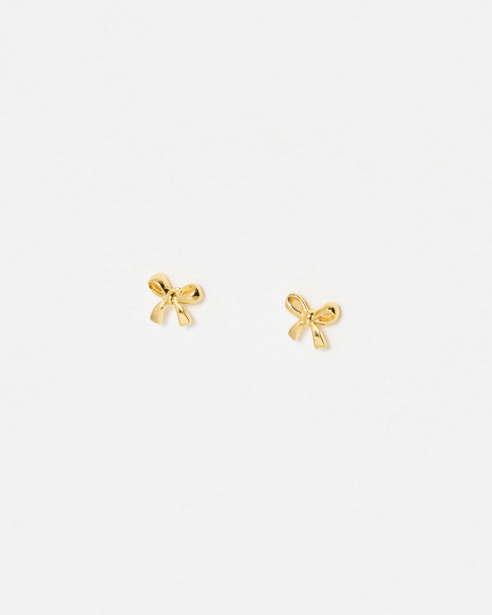 Paloma Gold Plated Mini Bow Earrings