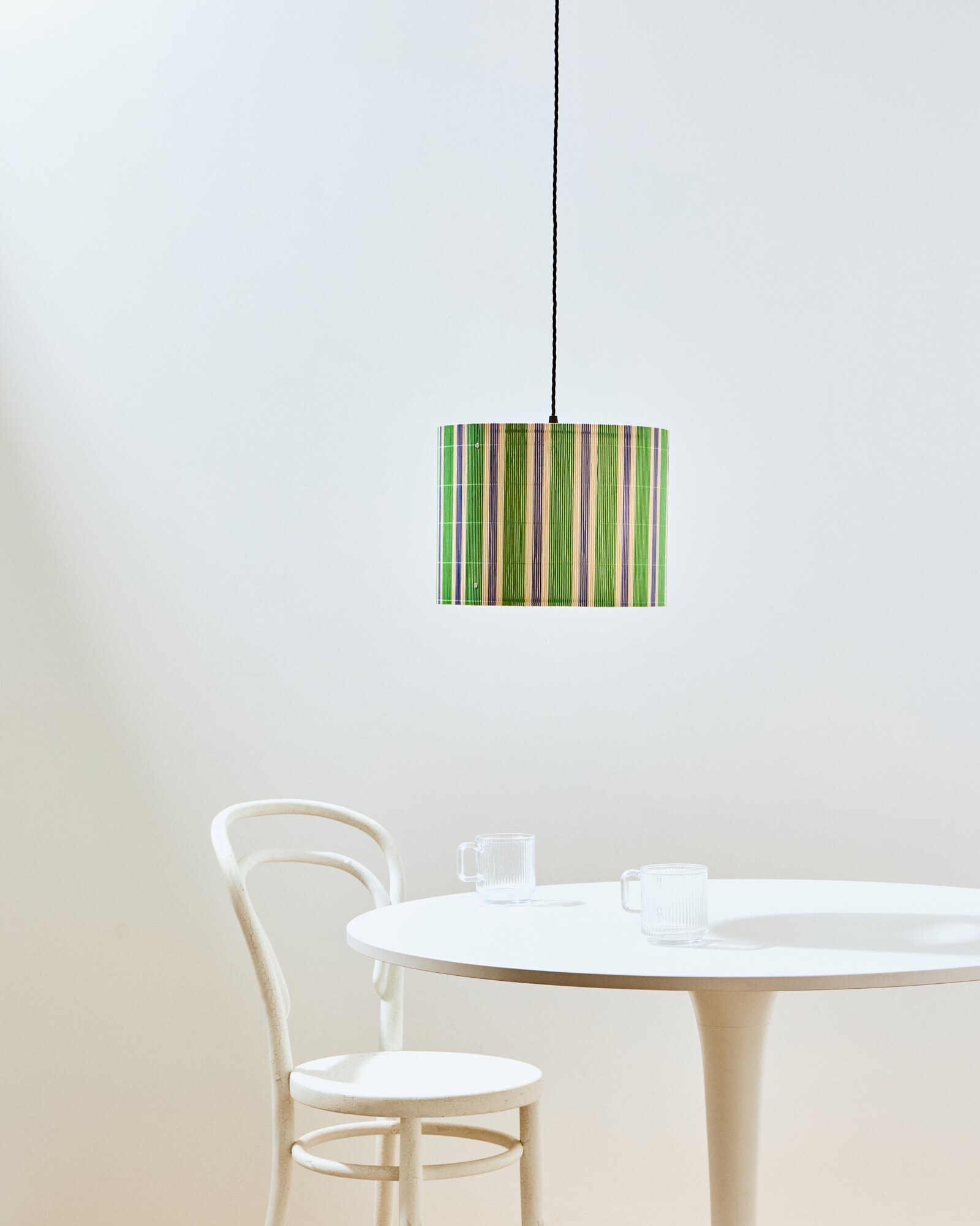Ena Green & Blue Stripe Pendant Lamp Shade