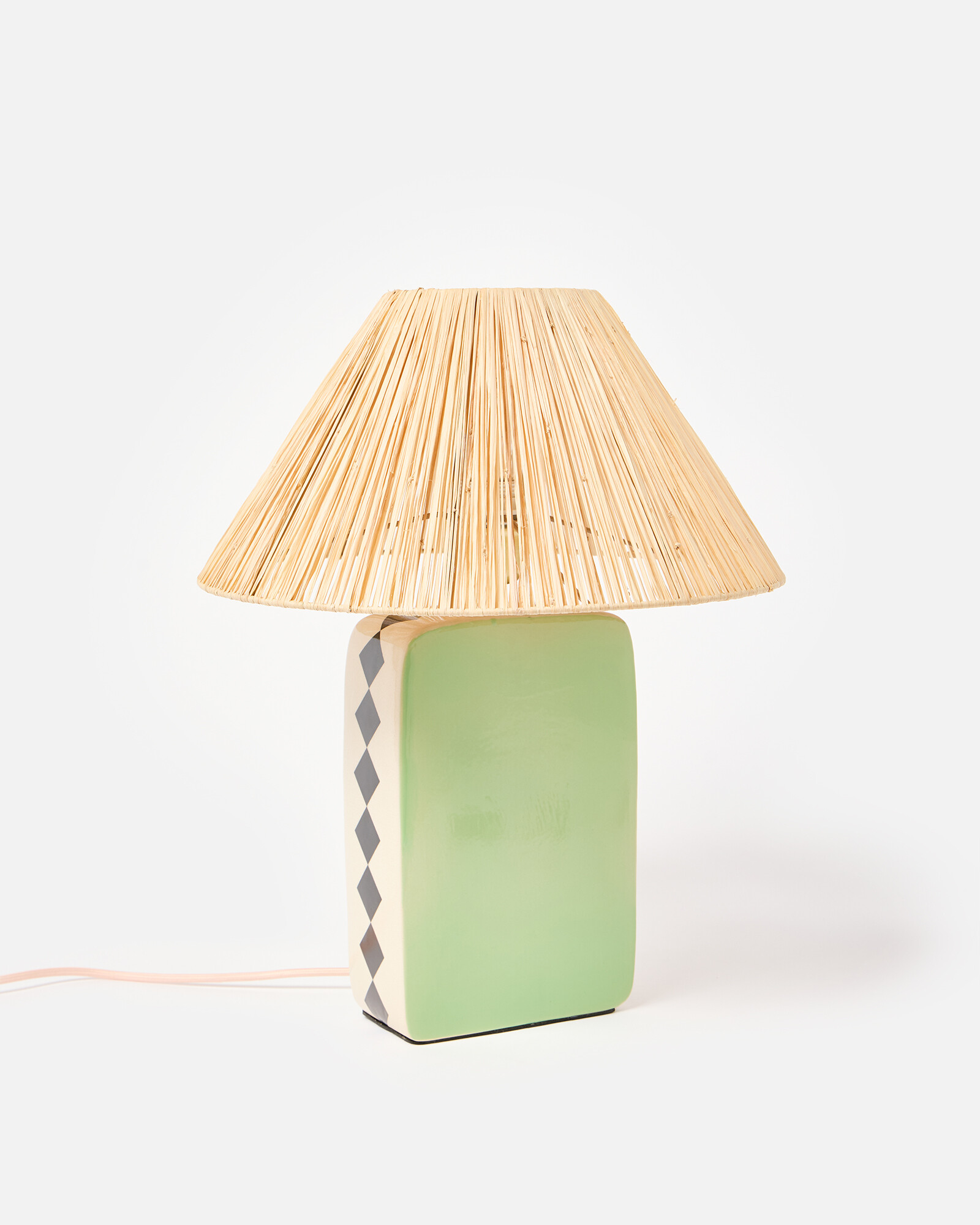 Suvi Ceramic Table Lamp & Raffia Shade