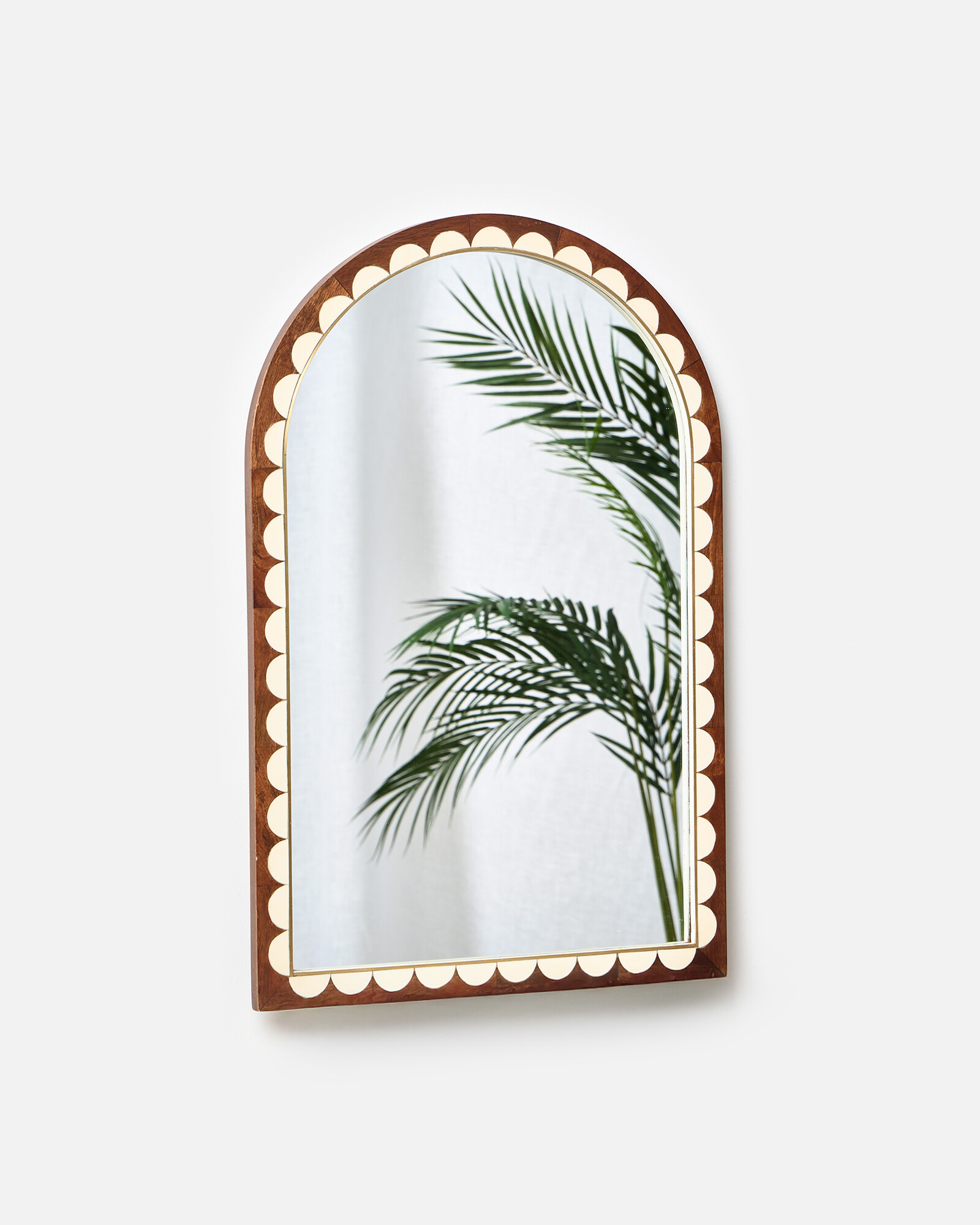 Delphi Arch Wood & Resin Wall Mirror
