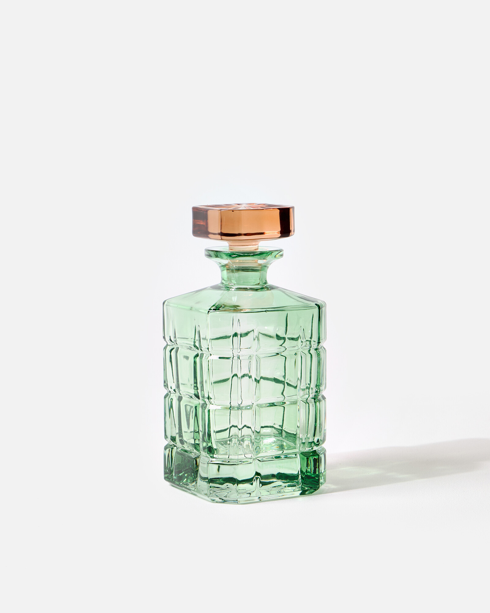 Jewel Green Glass Decanter