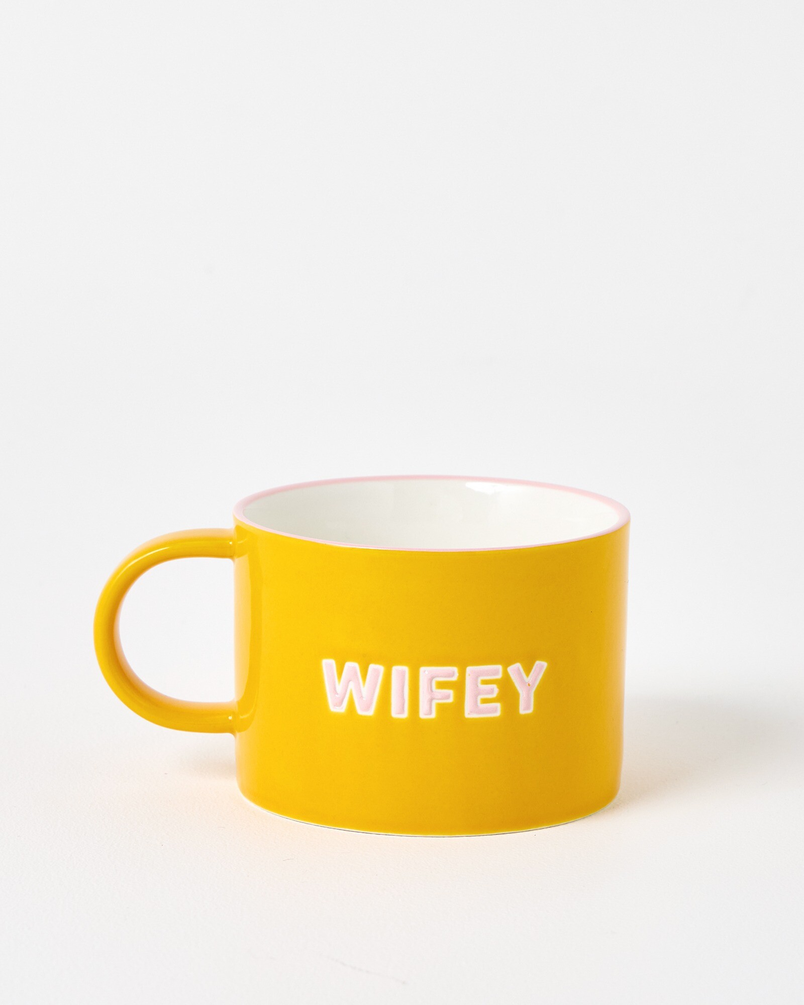 Wifey Ceramic Yellow Mug