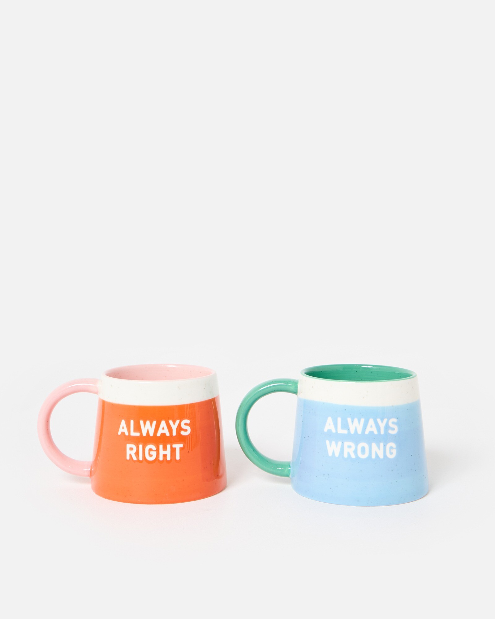 Always Right Always Wrong Set of Two Mugs