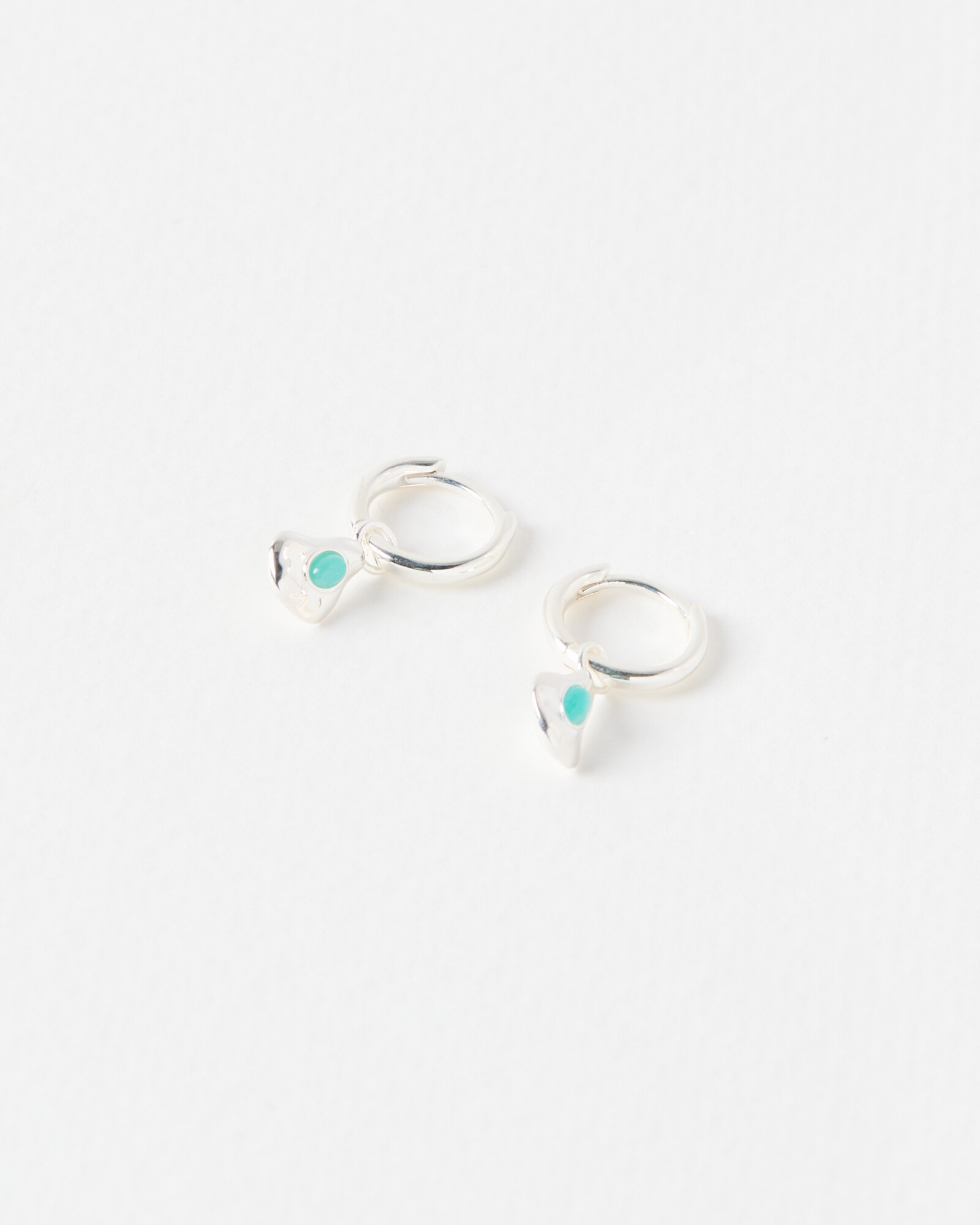 Livia Amazonite Charm Sterling Silver Drop Earrings