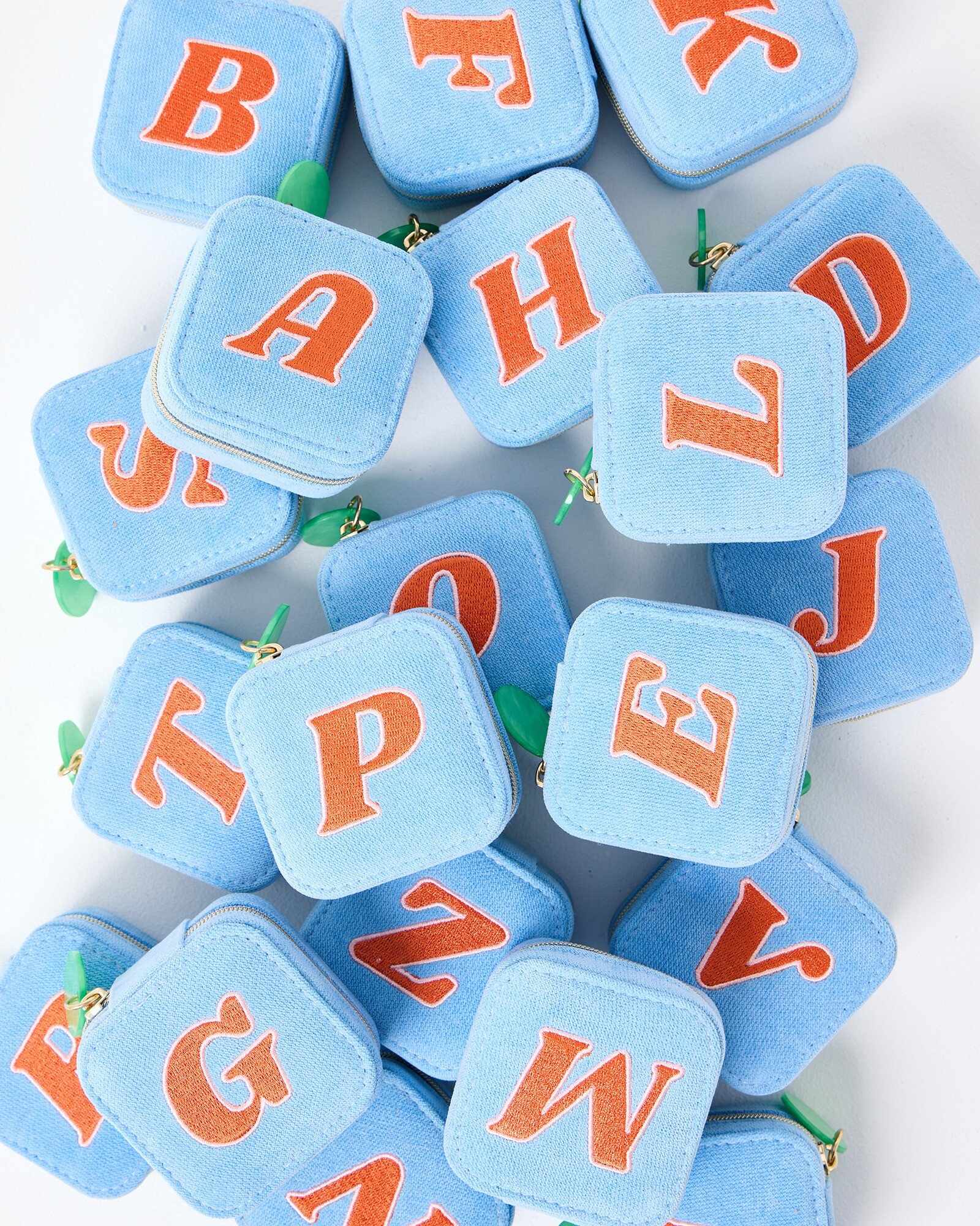 Ola Alphabet Initial Blue Jewellery Box