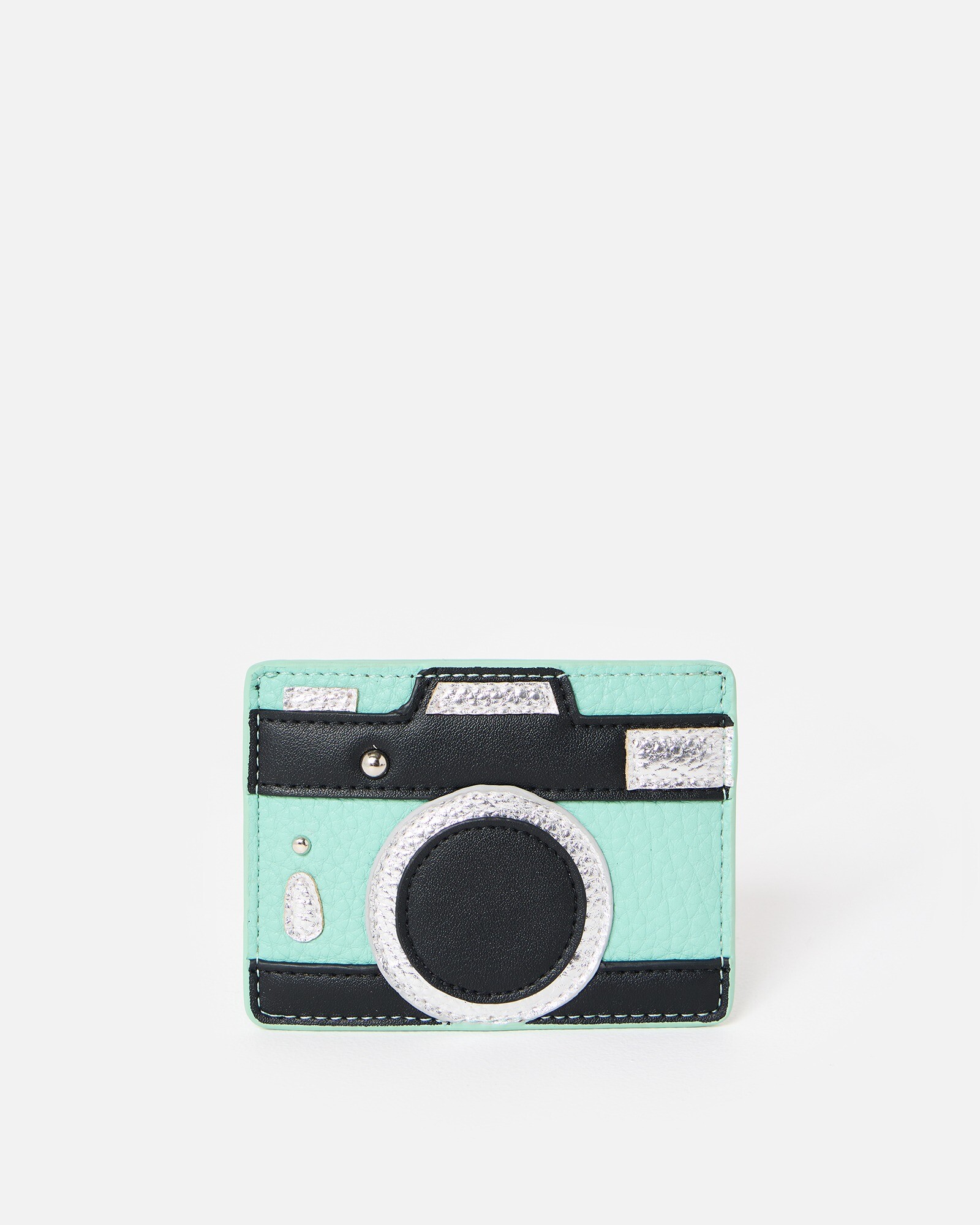 Mint Green & Black Camera Card Holder