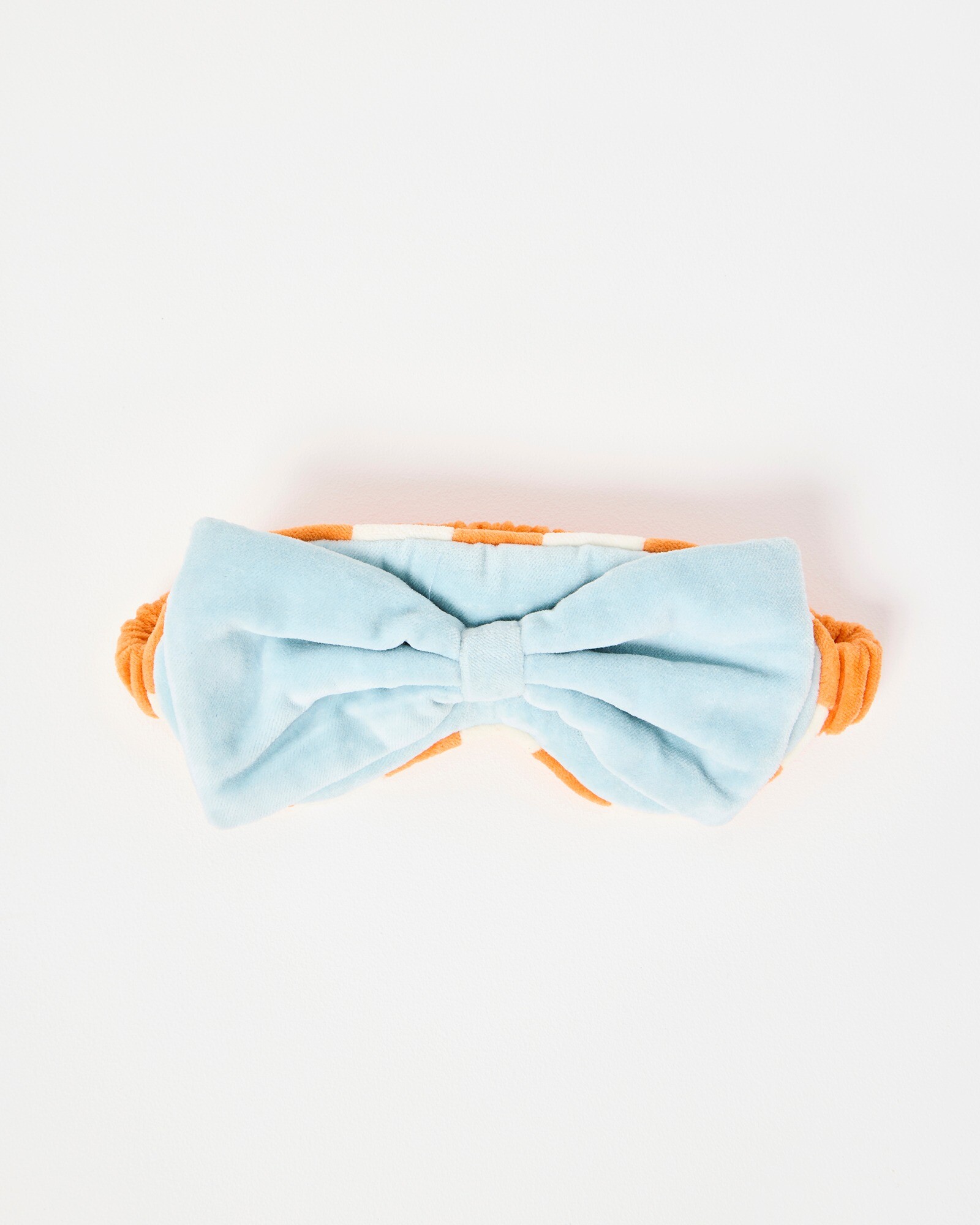 Blue Bow Velvet Eye Mask