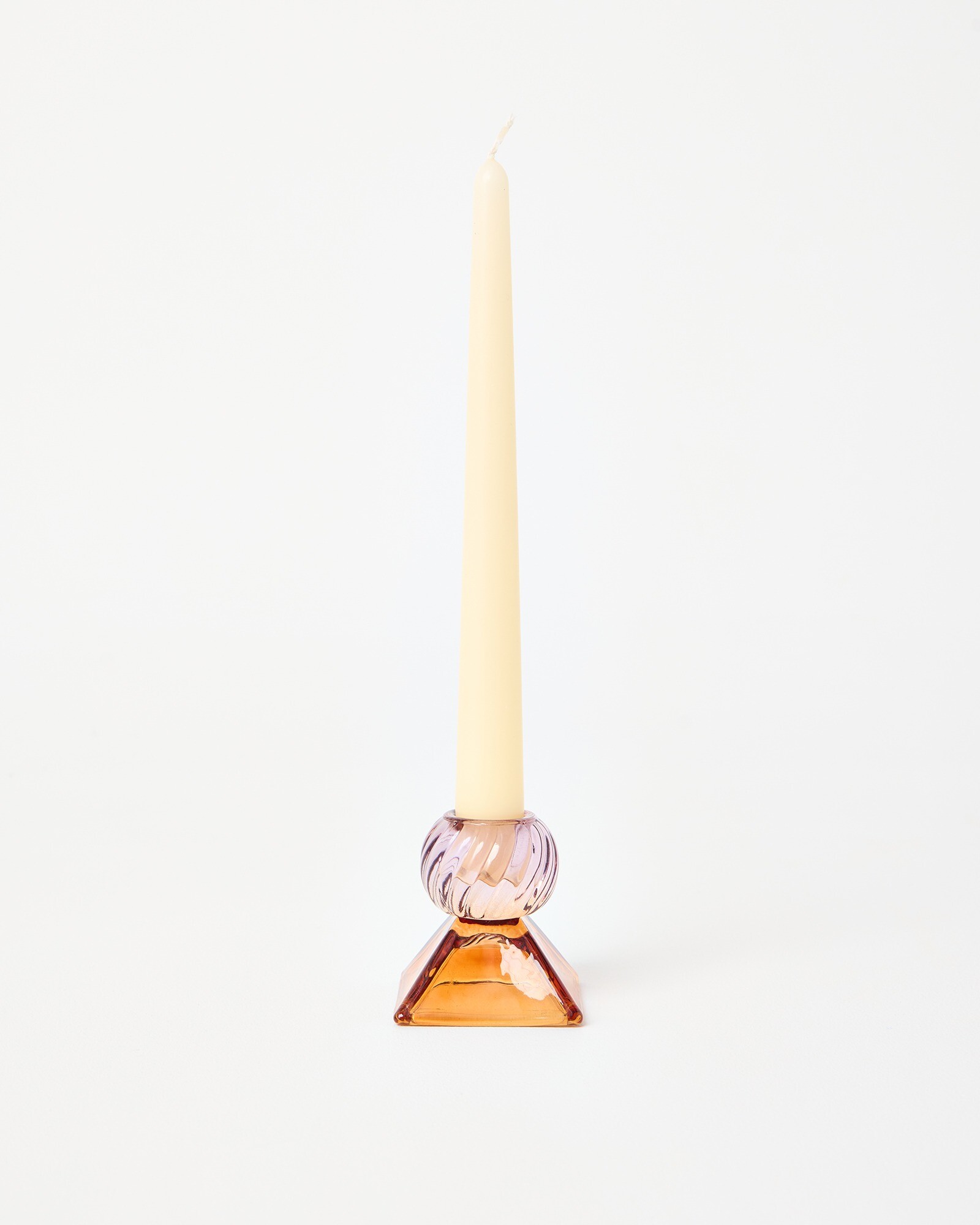 Paloma Geometric Pink Glass Candle Holder
