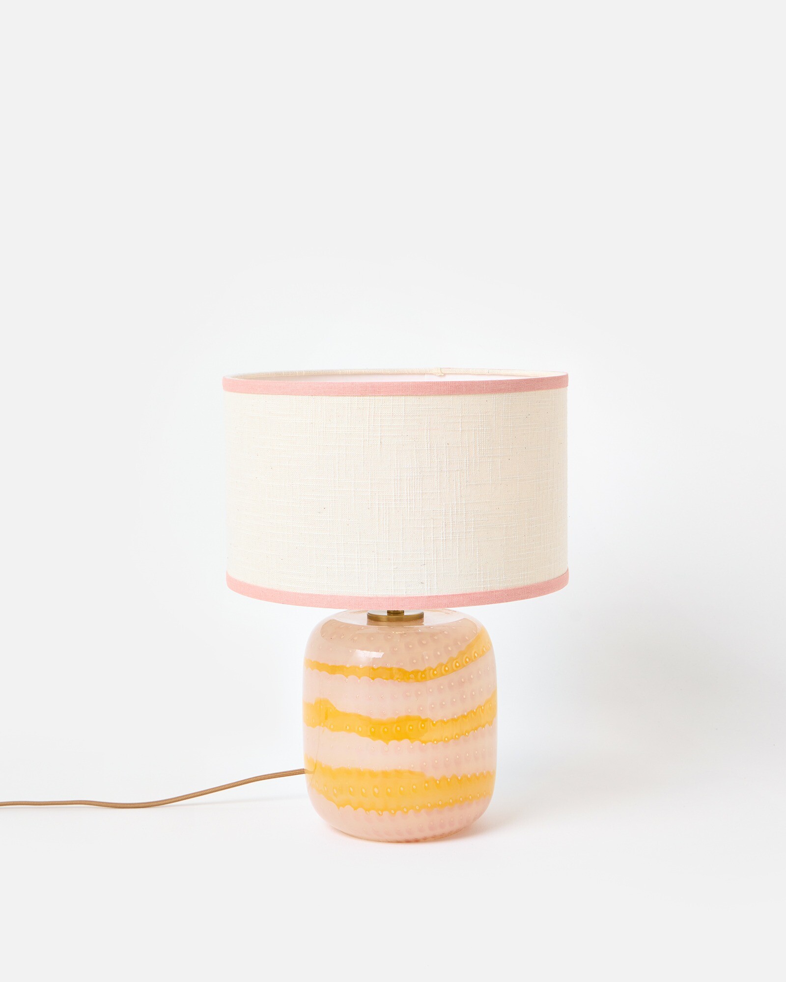Rosa Pink & Orange Stripe Table Lamp & Shade