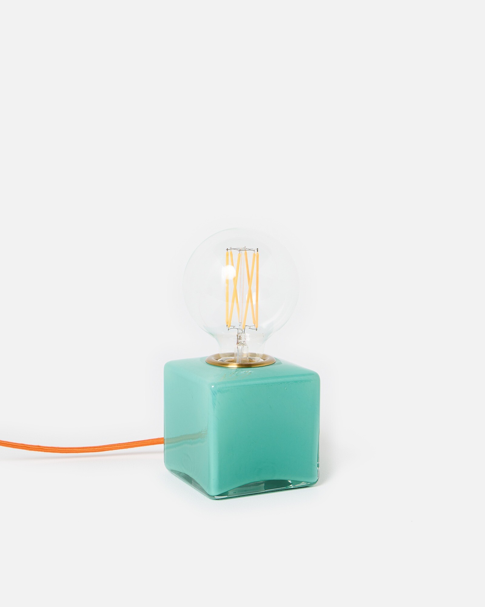 Alina Blue Square Desk & Table Lamp Base