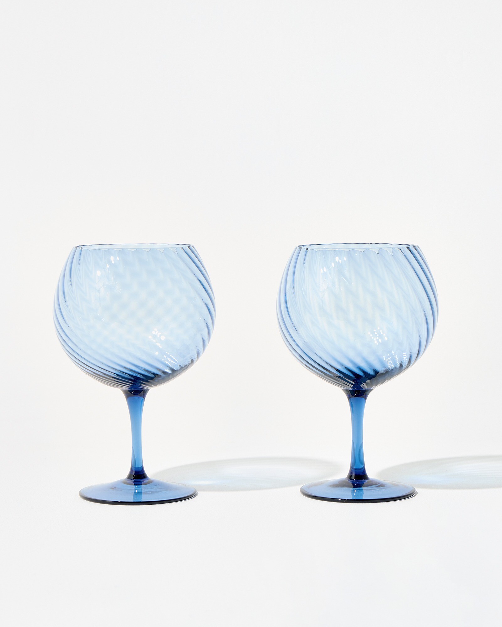 Ripple Blue Gin Glasses Set of Two