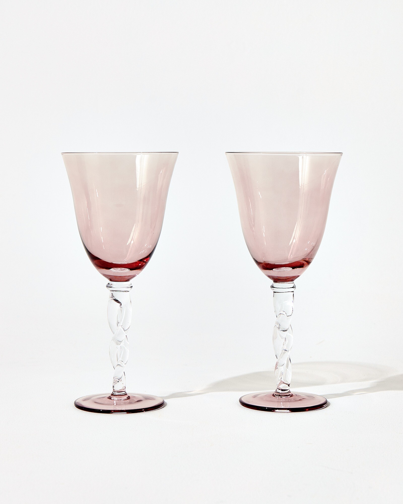 Bijou Pink Wine Glasses Set of Two