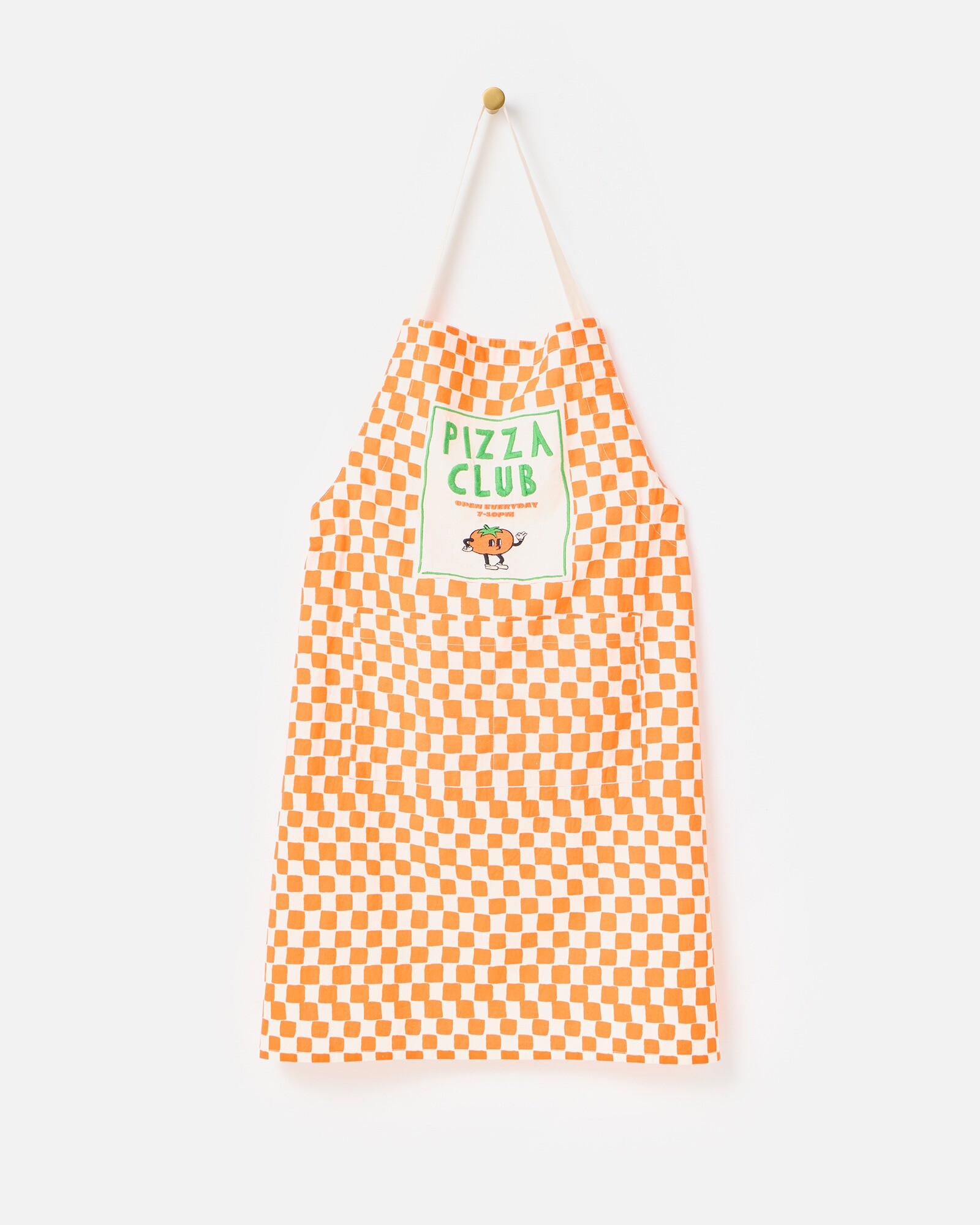 Pizza Club Chequerboard Canvas Apron