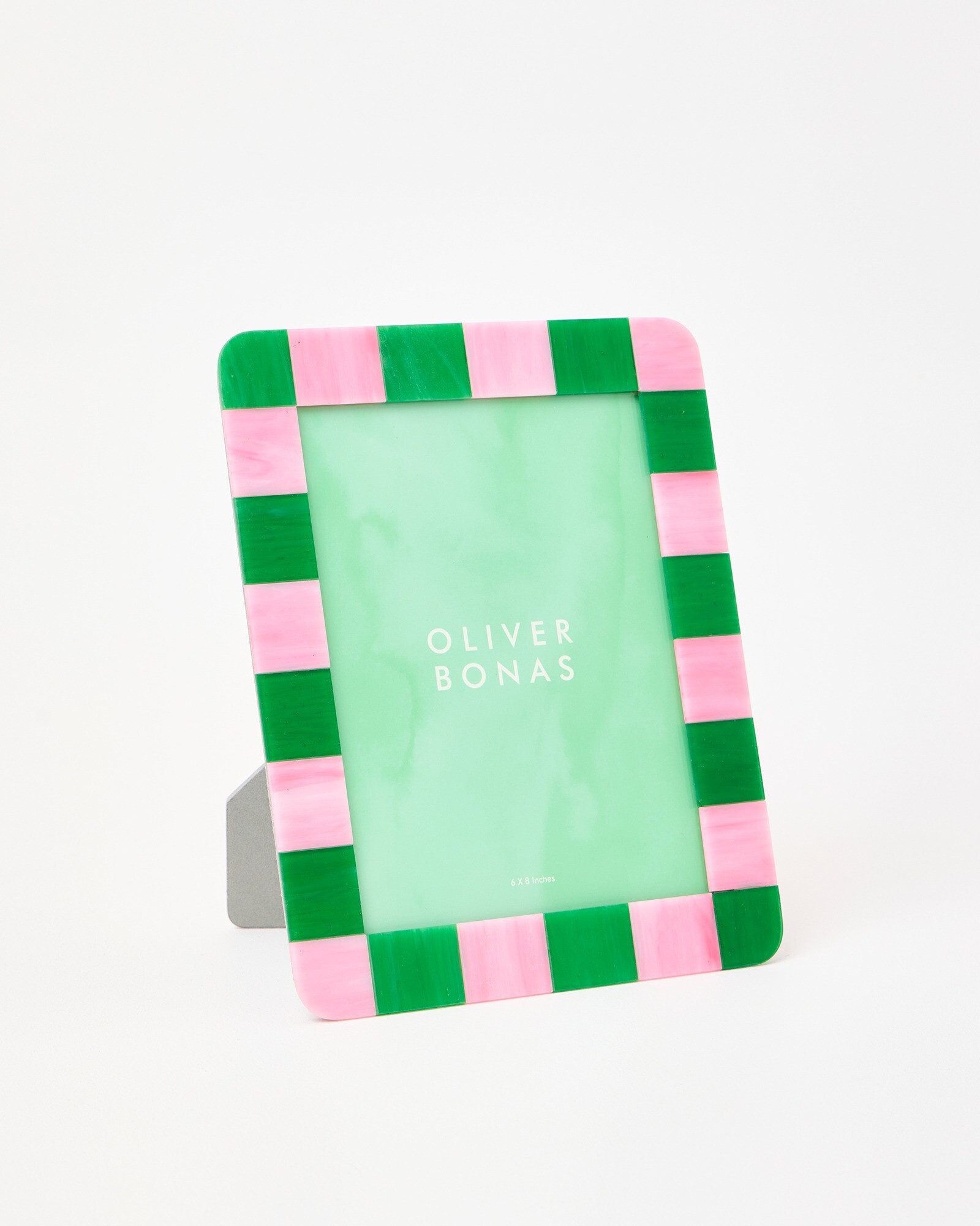 Alyssa Pink & Green Resin Photo Frame 6x8"