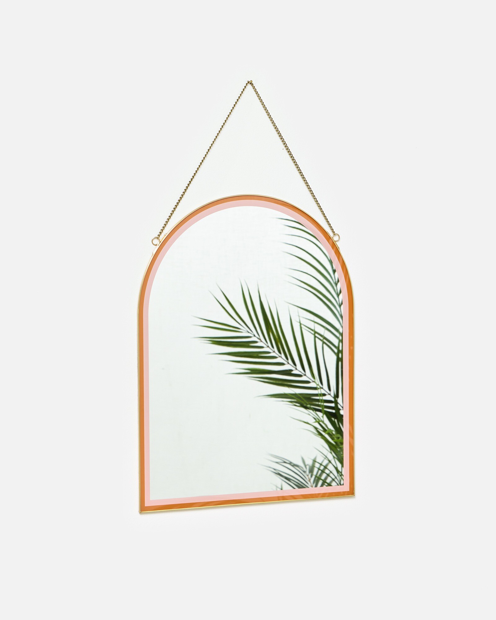 Pink & Orange Hanging Arch Mirror